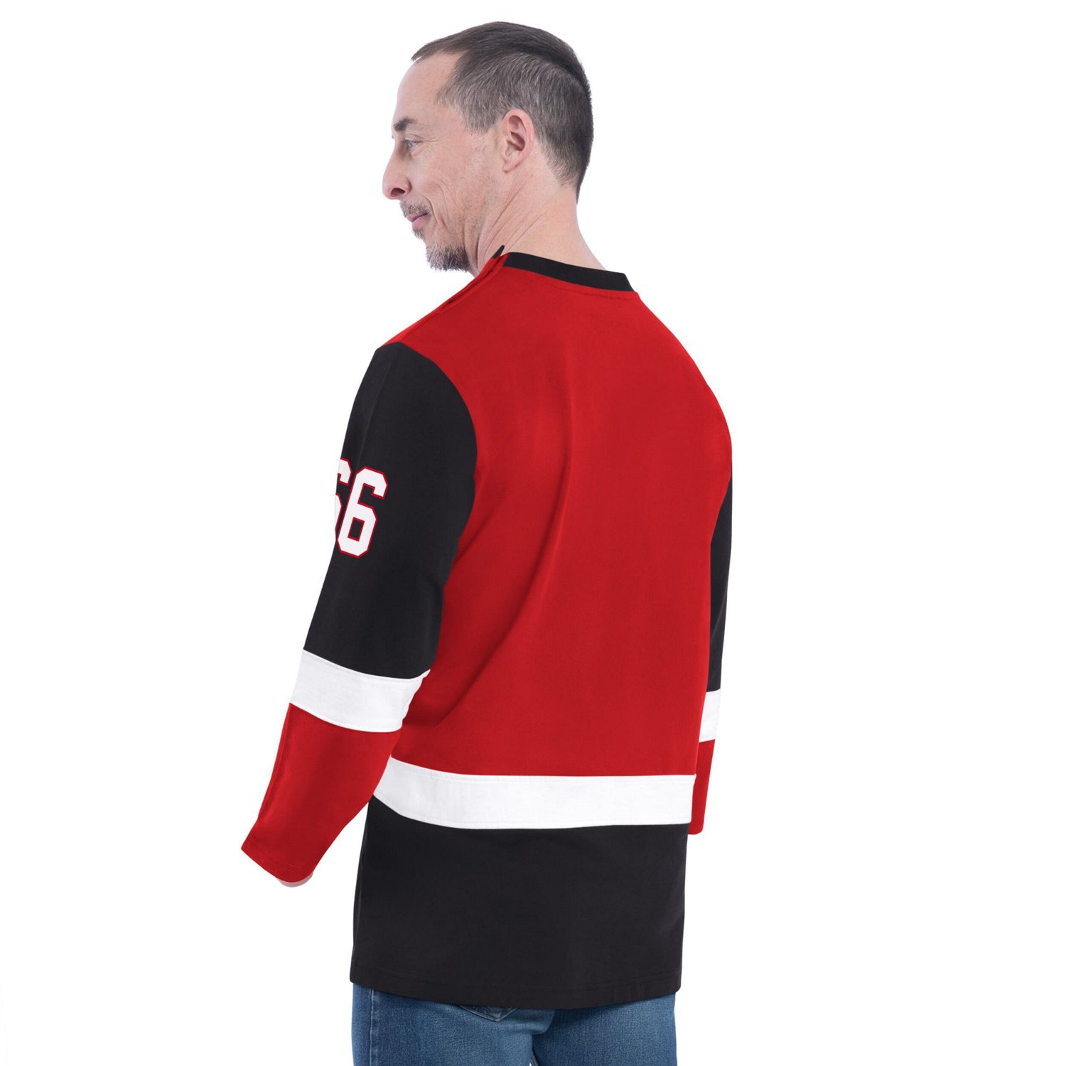 G-III Sports by Carl Banks Chicago Bulls Adaptive Rugby Long Sleeve Top - view number 2