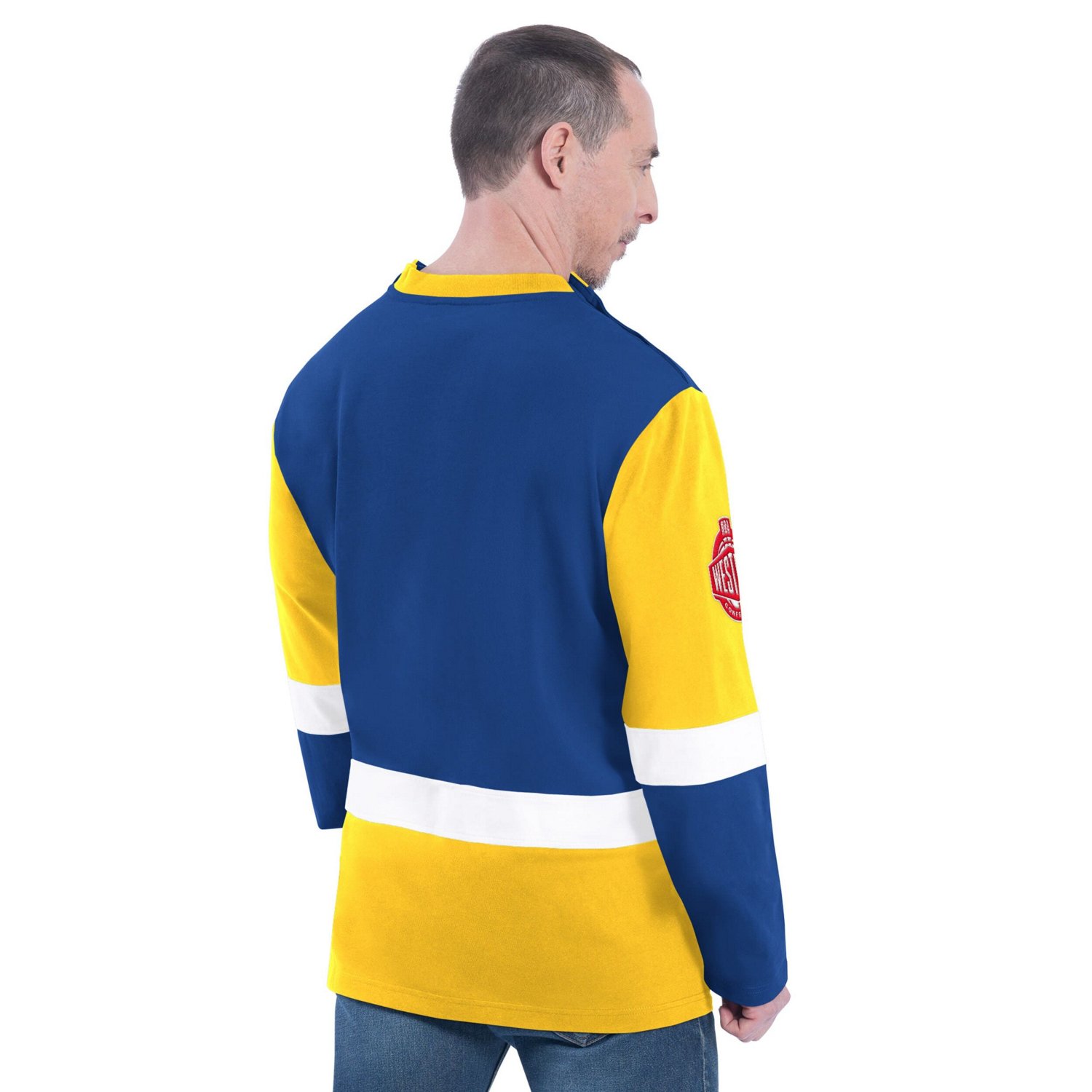 G-III Sports by Carl Banks Golden State Warriors Adaptive Rugby Long Sleeve Top - view number 3
