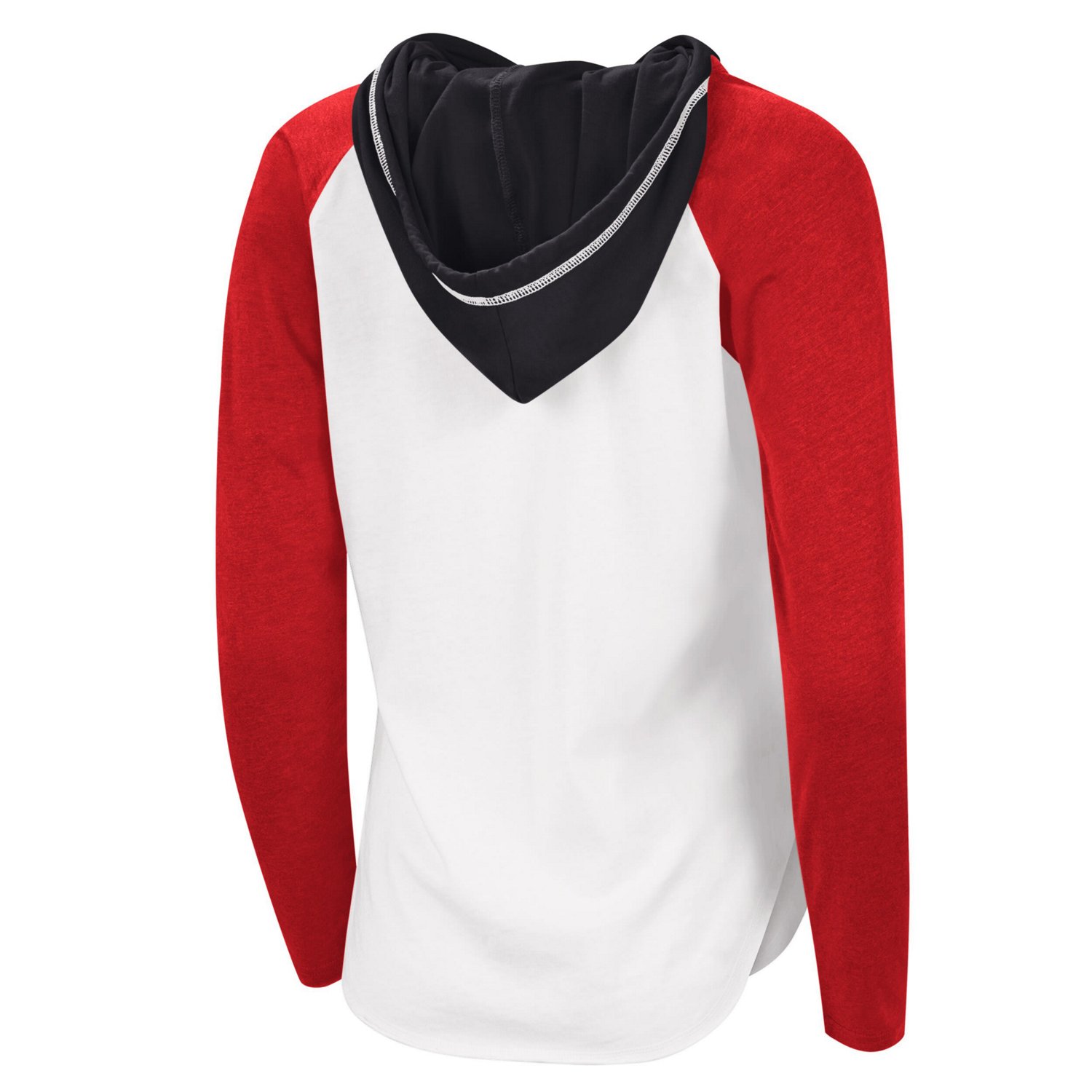 G-III Sports by Carl Banks Heather Red Chicago Blackhawks MVP Raglan Lightweight Hooded T-Shirt - view number 3