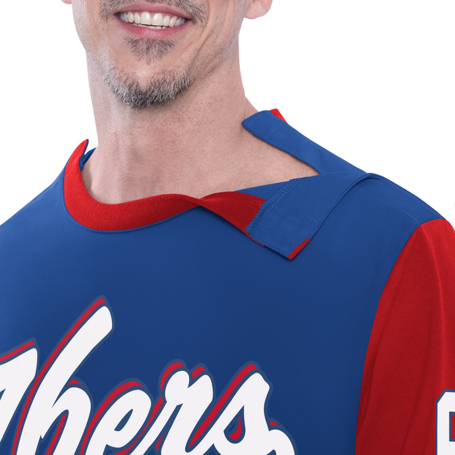 G-III Sports by Carl Banks Philadelphia 76ers Adaptive Rugby Long Sleeve Top - view number 4