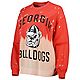 Gameday Couture Georgia Bulldogs Twice As Nice Faded Dip-Dye Pullover Long Sleeve Top                                            - view number 2