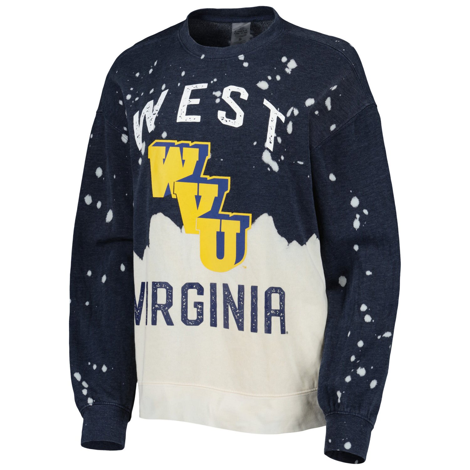 Gameday Couture West Virginia Mountaineers Twice As Nice Faded Dip-Dye Pullover Long Sleeve Top - view number 2
