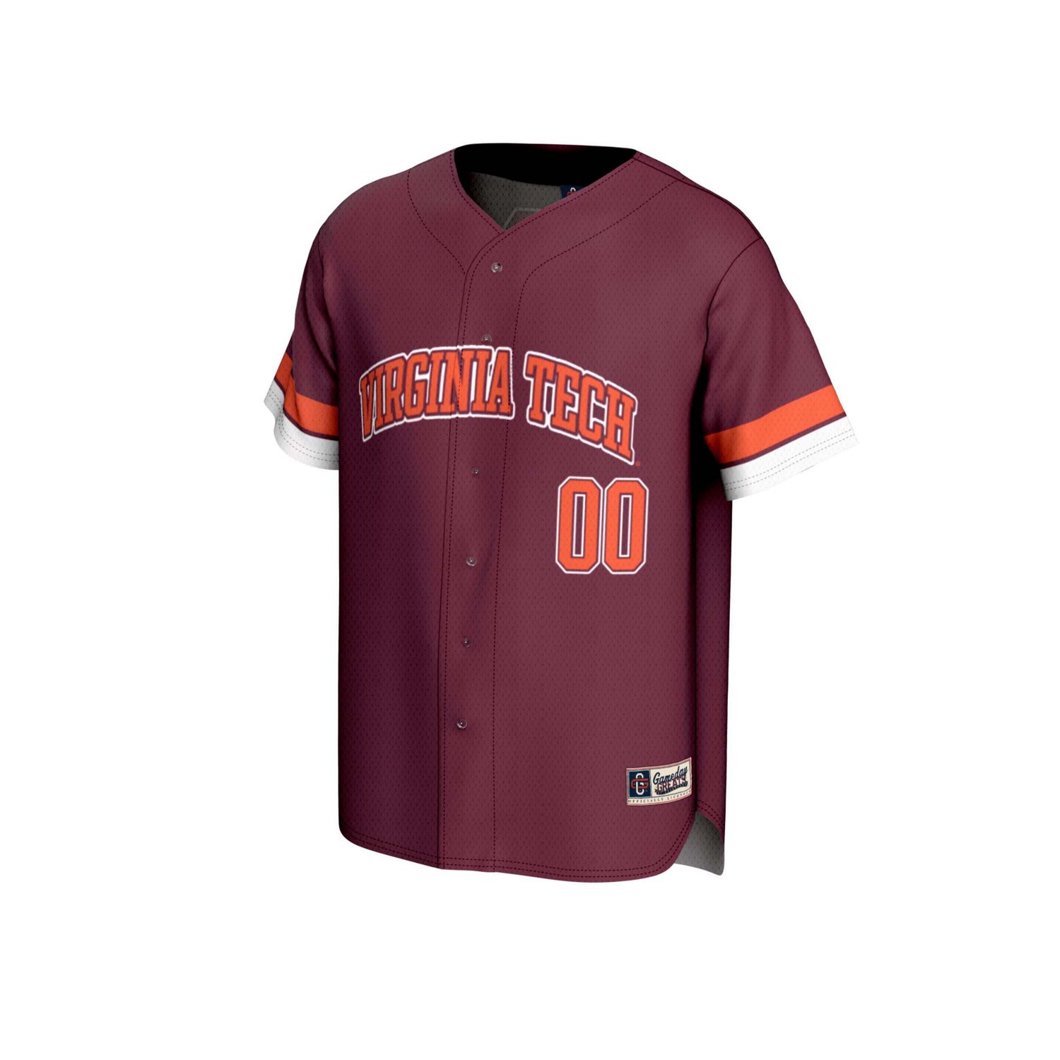 GameDay Greats 00 Virginia Tech Hokies Lightweight Collegiate Baseball Fashion Jersey - view number 2