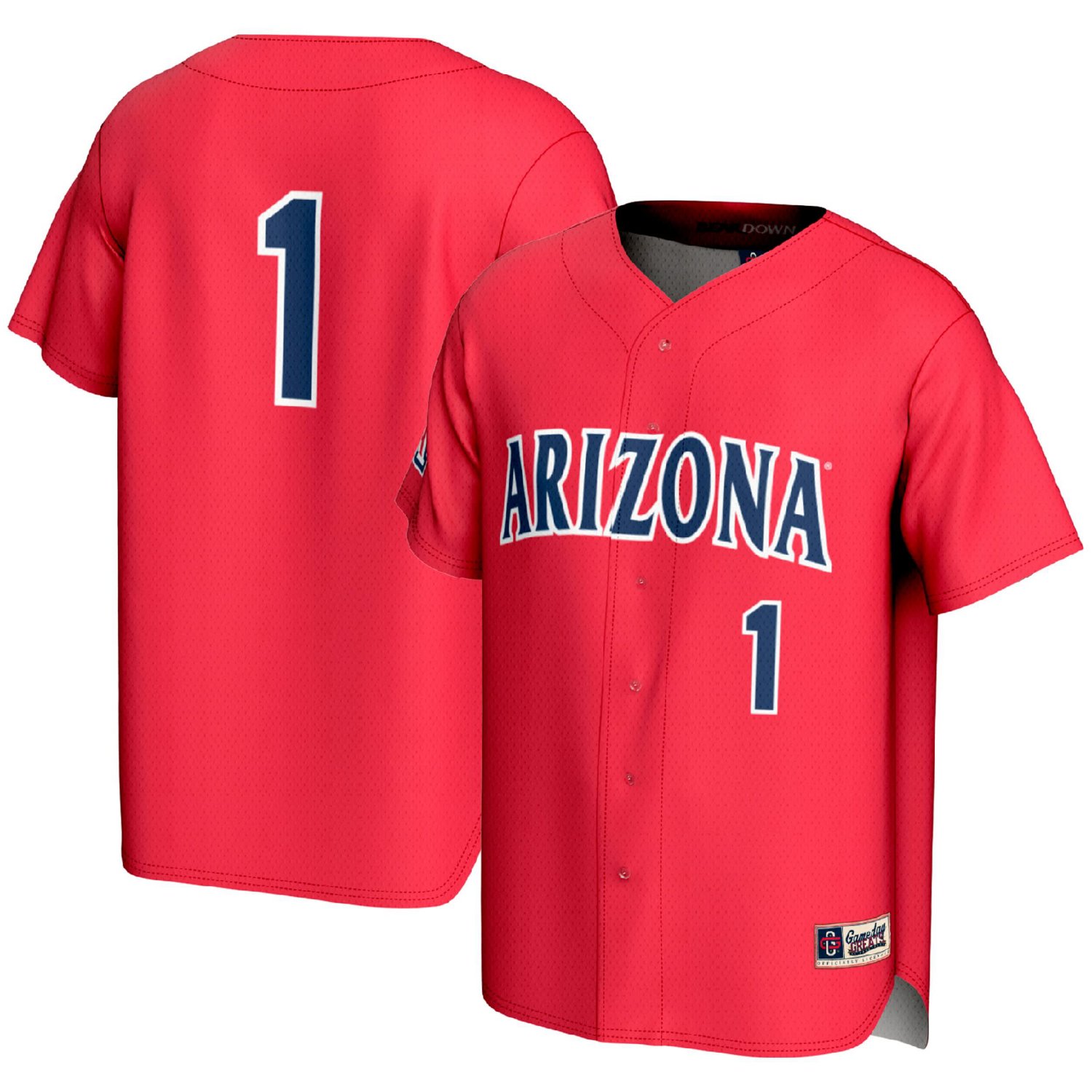 GameDay Greats 1 Arizona Wildcats Lightweight Baseball Fashion Jersey