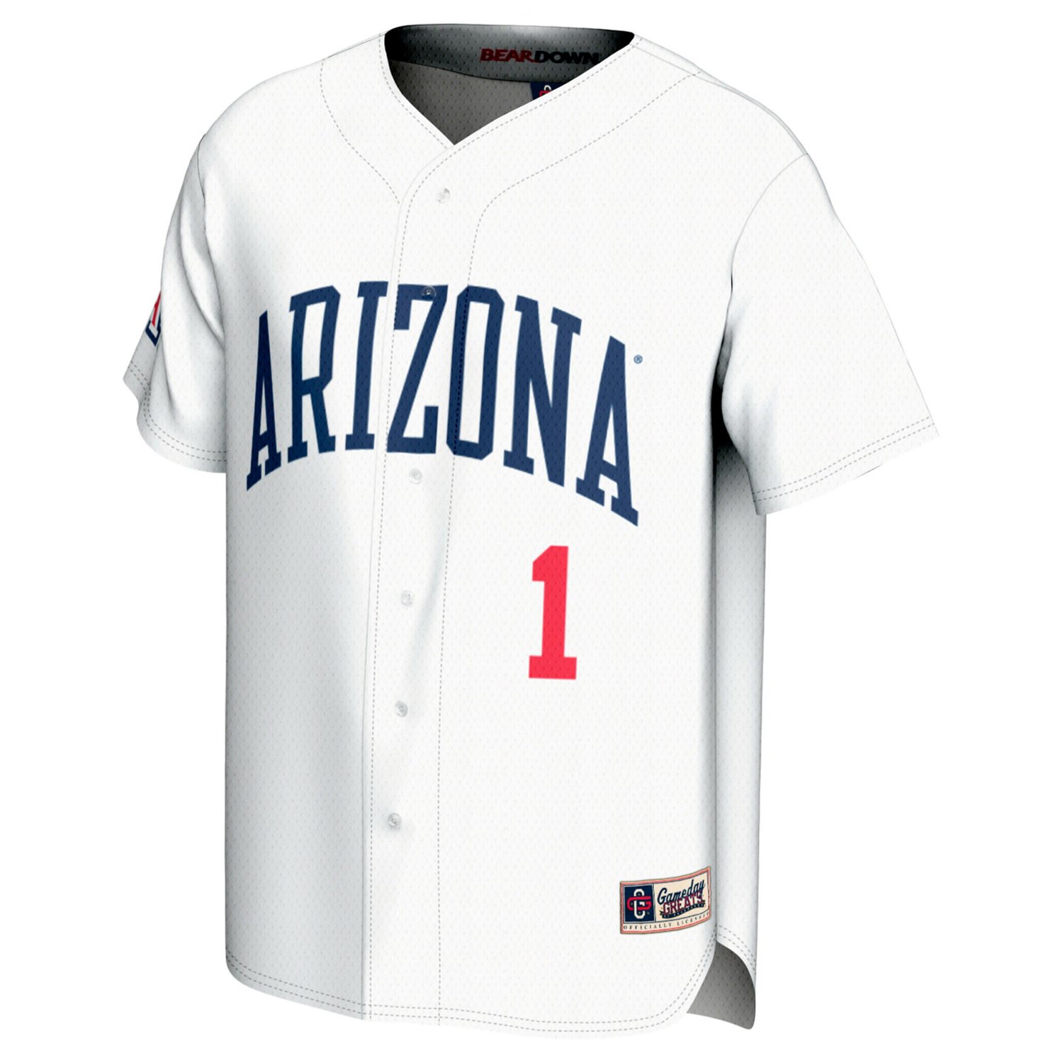GameDay Greats 1 Arizona Wildcats Lightweight Baseball Fashion Jersey - view number 2