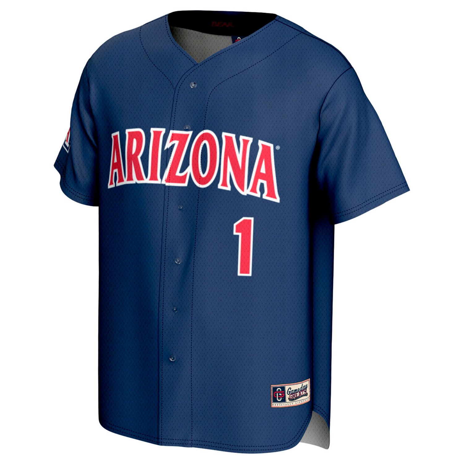 GameDay Greats 1 Arizona Wildcats Lightweight Baseball Fashion Jersey - view number 2
