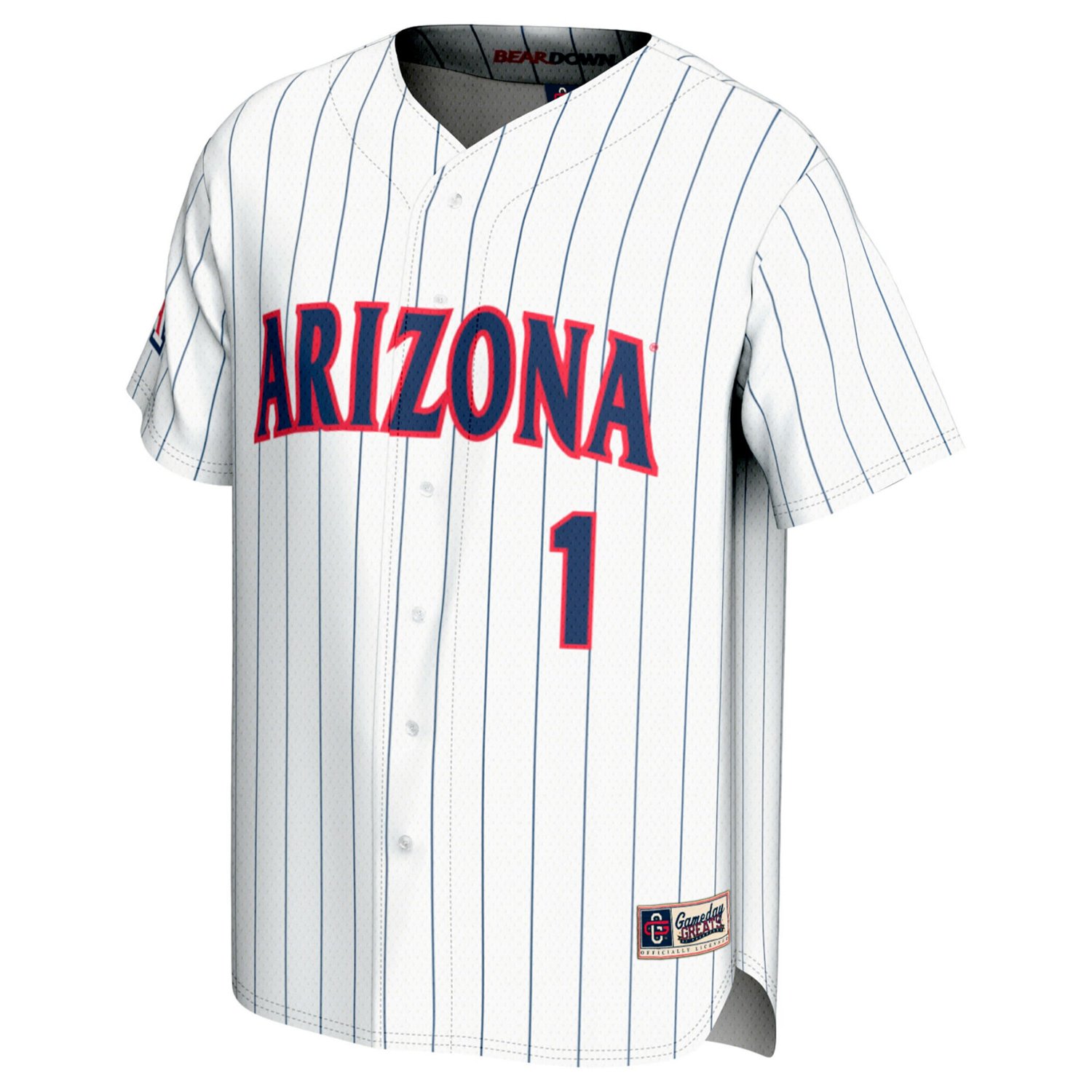 GameDay Greats 1 Arizona Wildcats Lightweight Baseball Fashion Jersey - view number 2