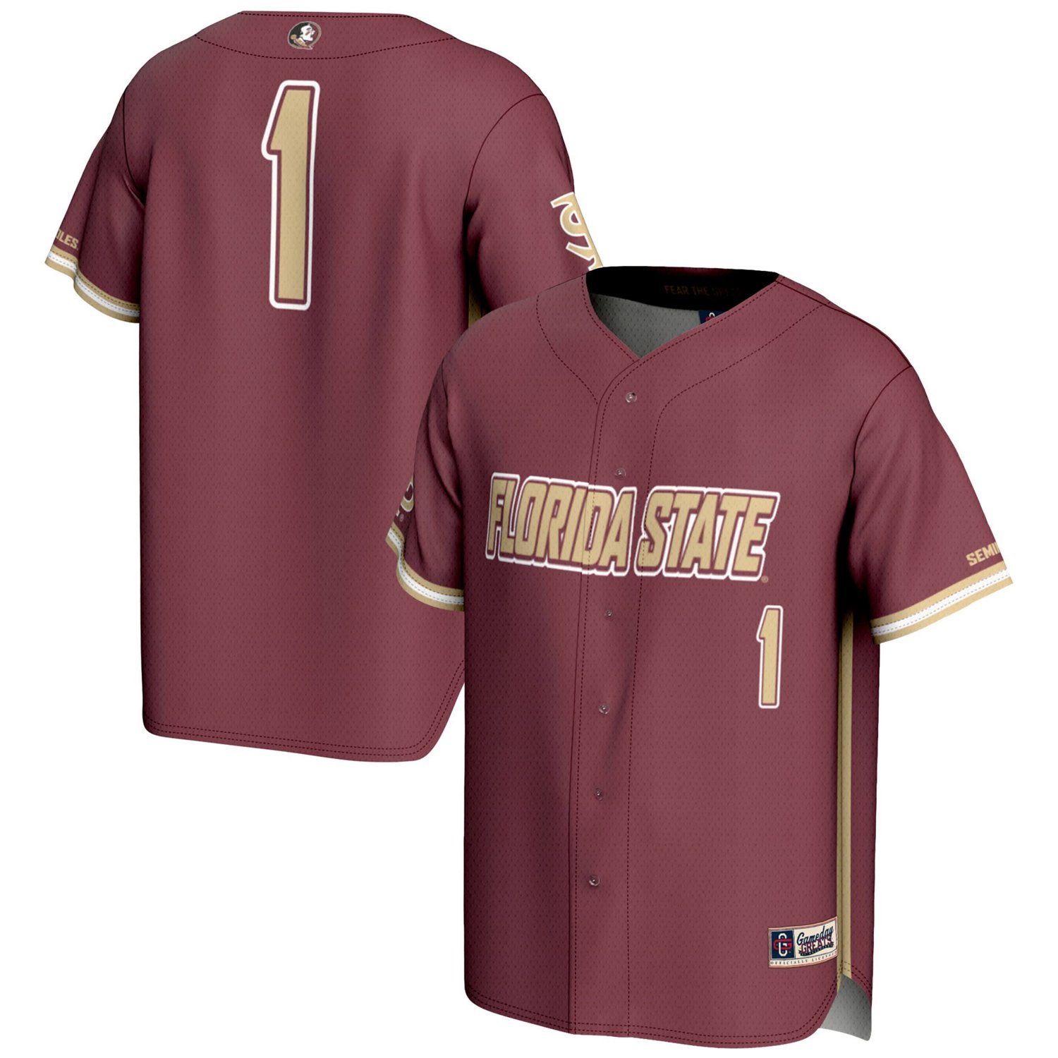 GameDay Greats 1 Florida State Seminoles Lightweight Baseball Jersey