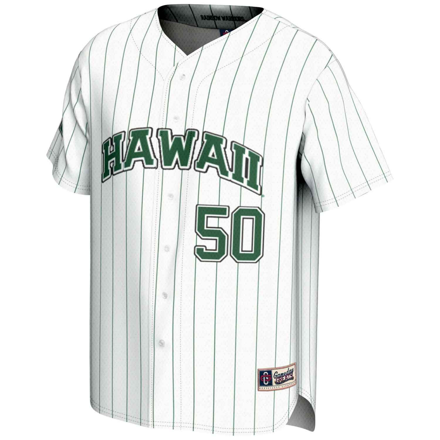 GameDay Greats 1 Hawaii Rainbow Warriors Lightweight Baseball Jersey - view number 2