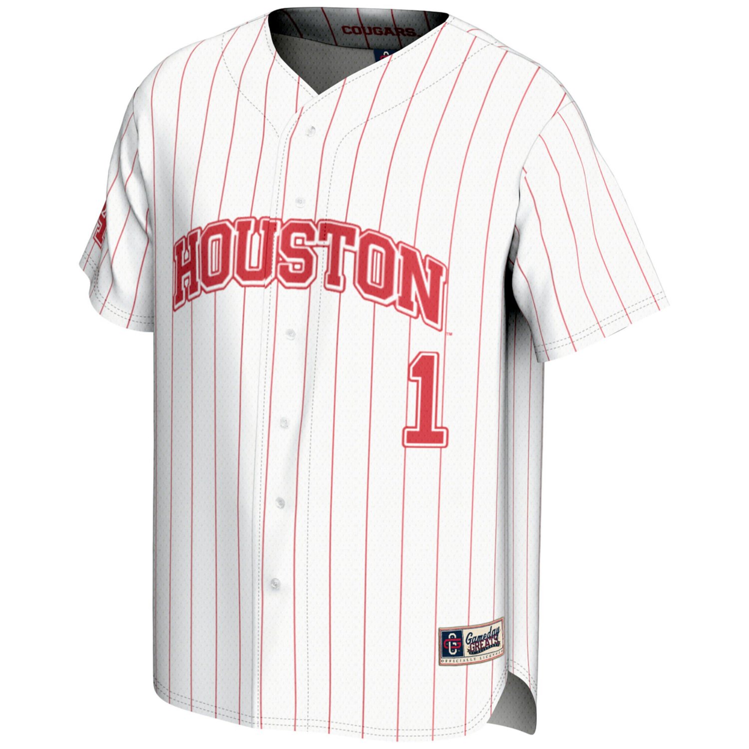 GameDay Greats 1 Houston Cougars Lightweight Baseball Jersey - view number 2