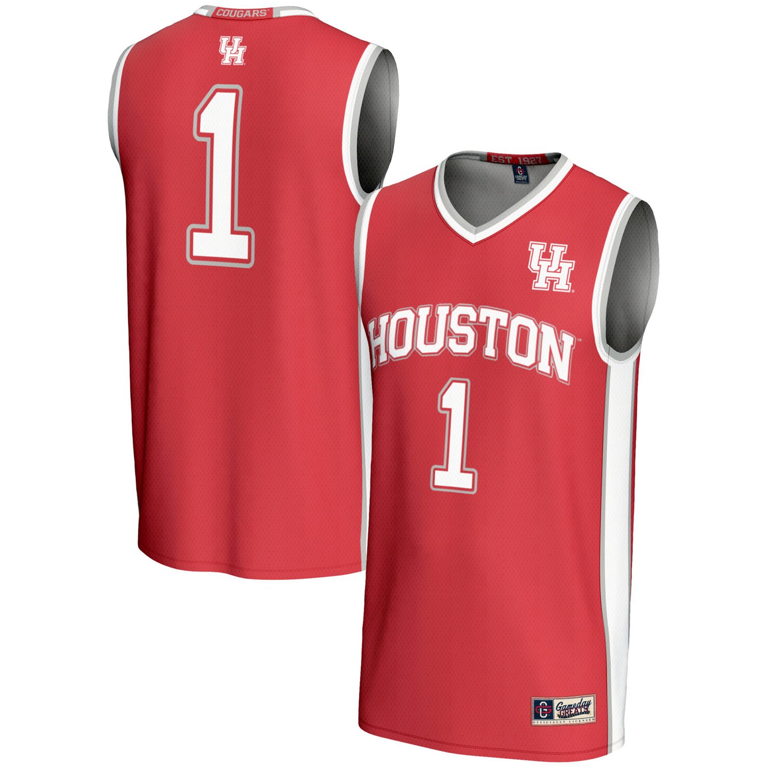 GameDay Greats 1 Houston Cougars Lightweight Basketball Jersey