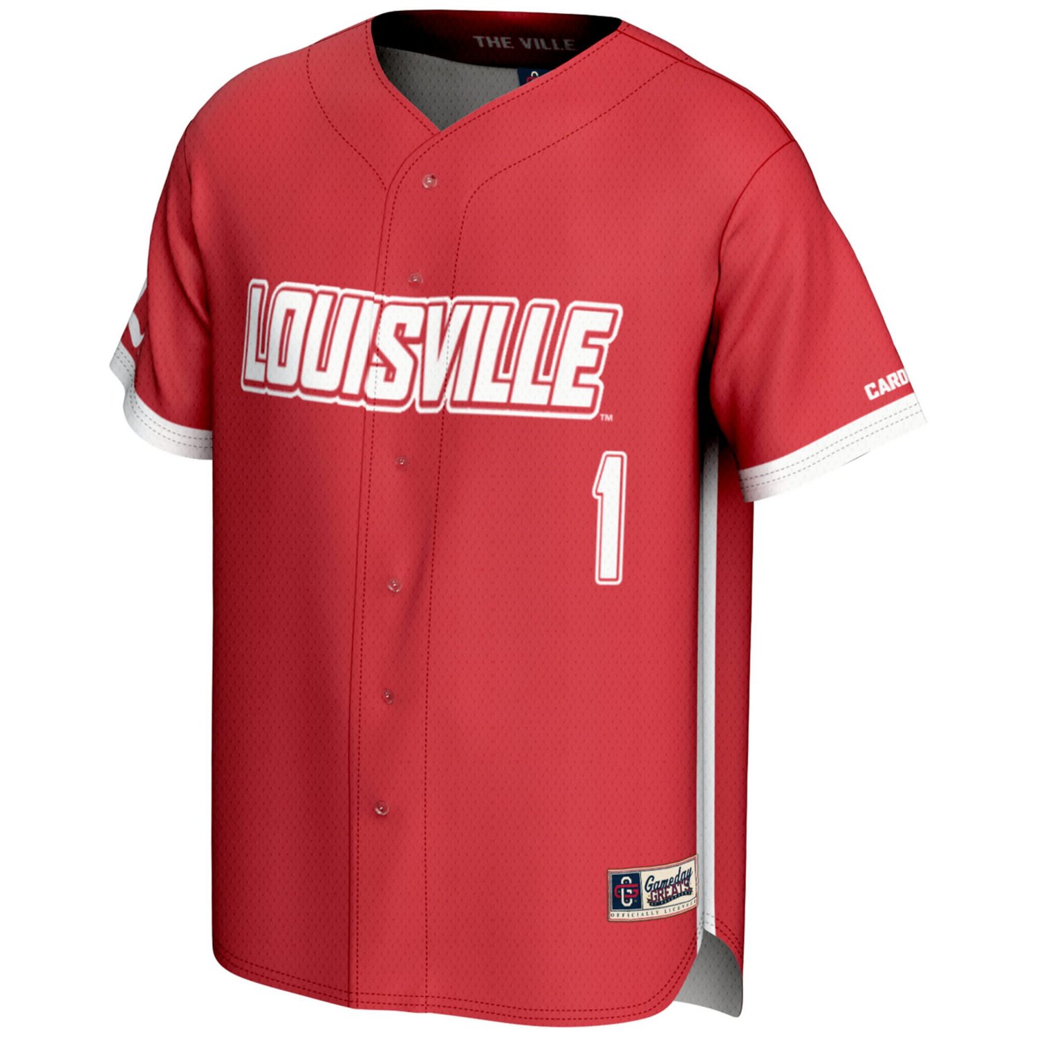GameDay Greats 1 Louisville Cardinals Lightweight Baseball Fashion Jersey - view number 2