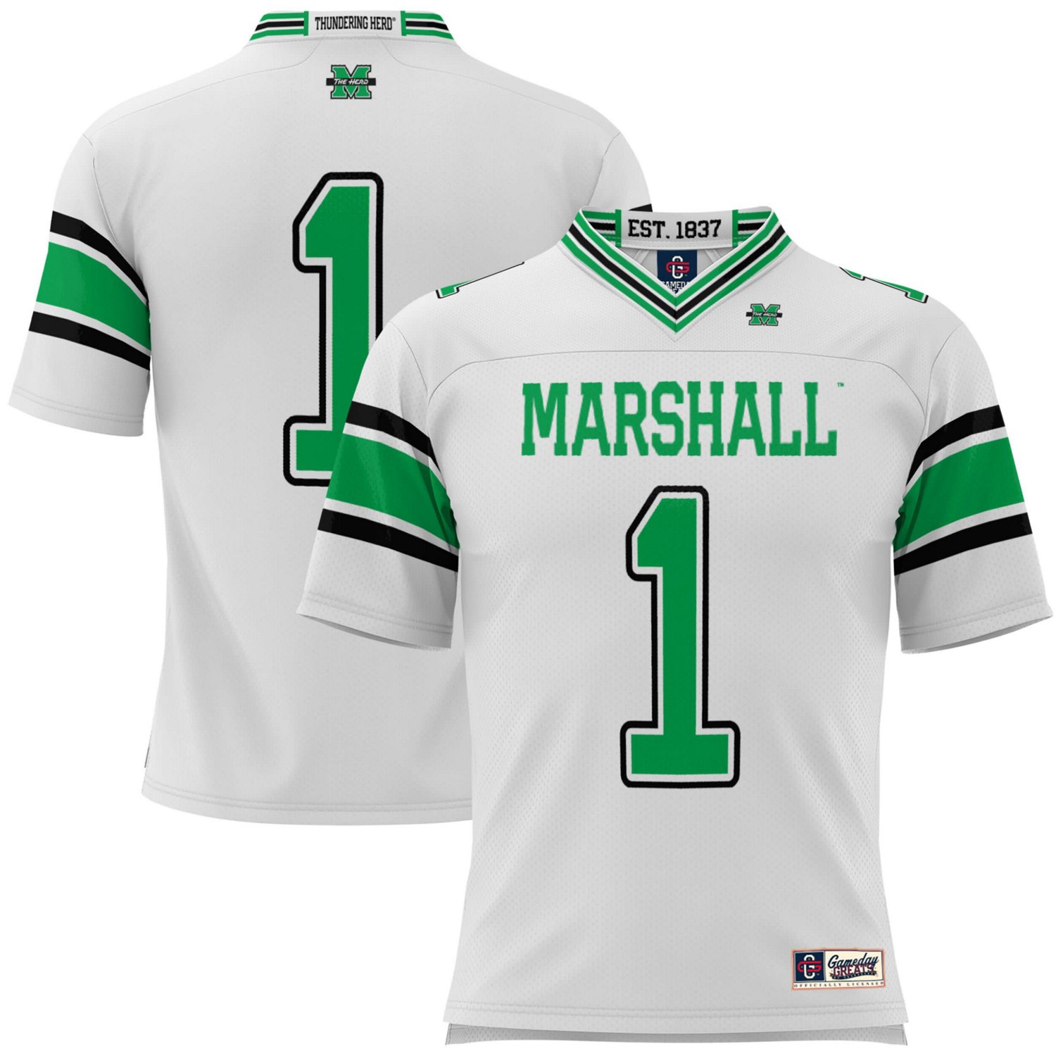GameDay Greats 1 Marshall Thundering Herd Football Jersey - view number 1