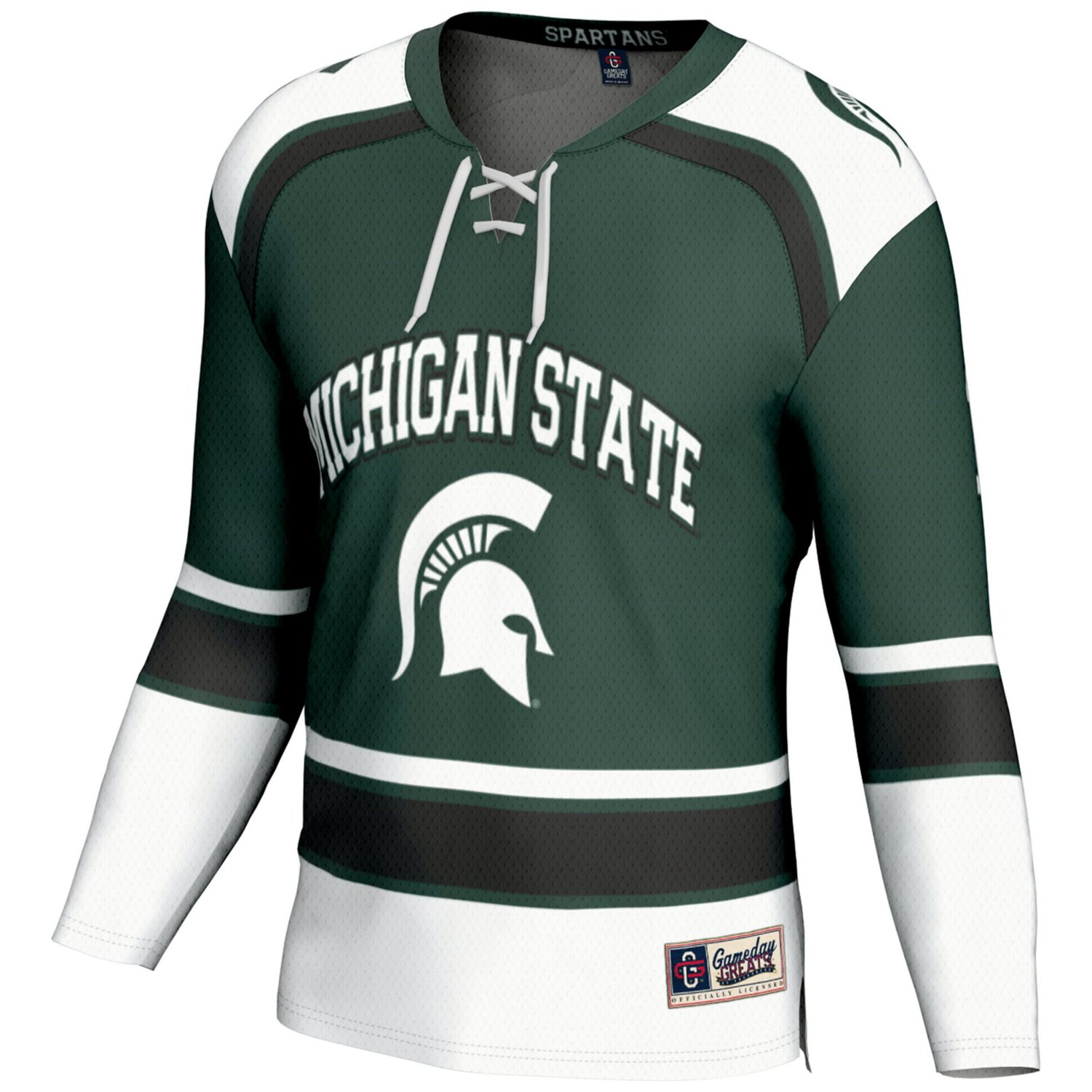 GameDay Greats 1 Michigan State Spartans Hockey Jersey - view number 2