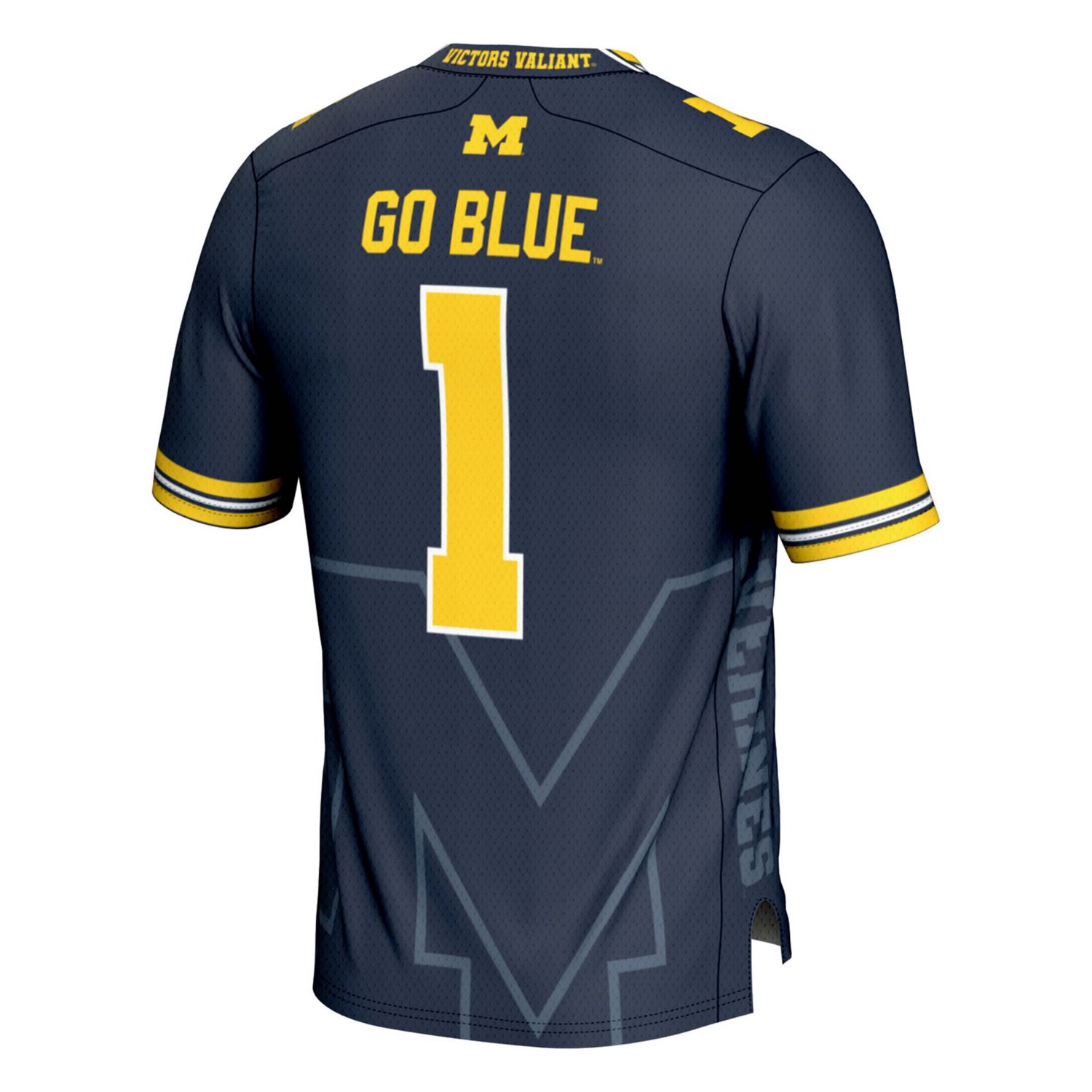 GameDay Greats 1 Michigan Wolverines Icon Print Football Fashion Jersey - view number 3