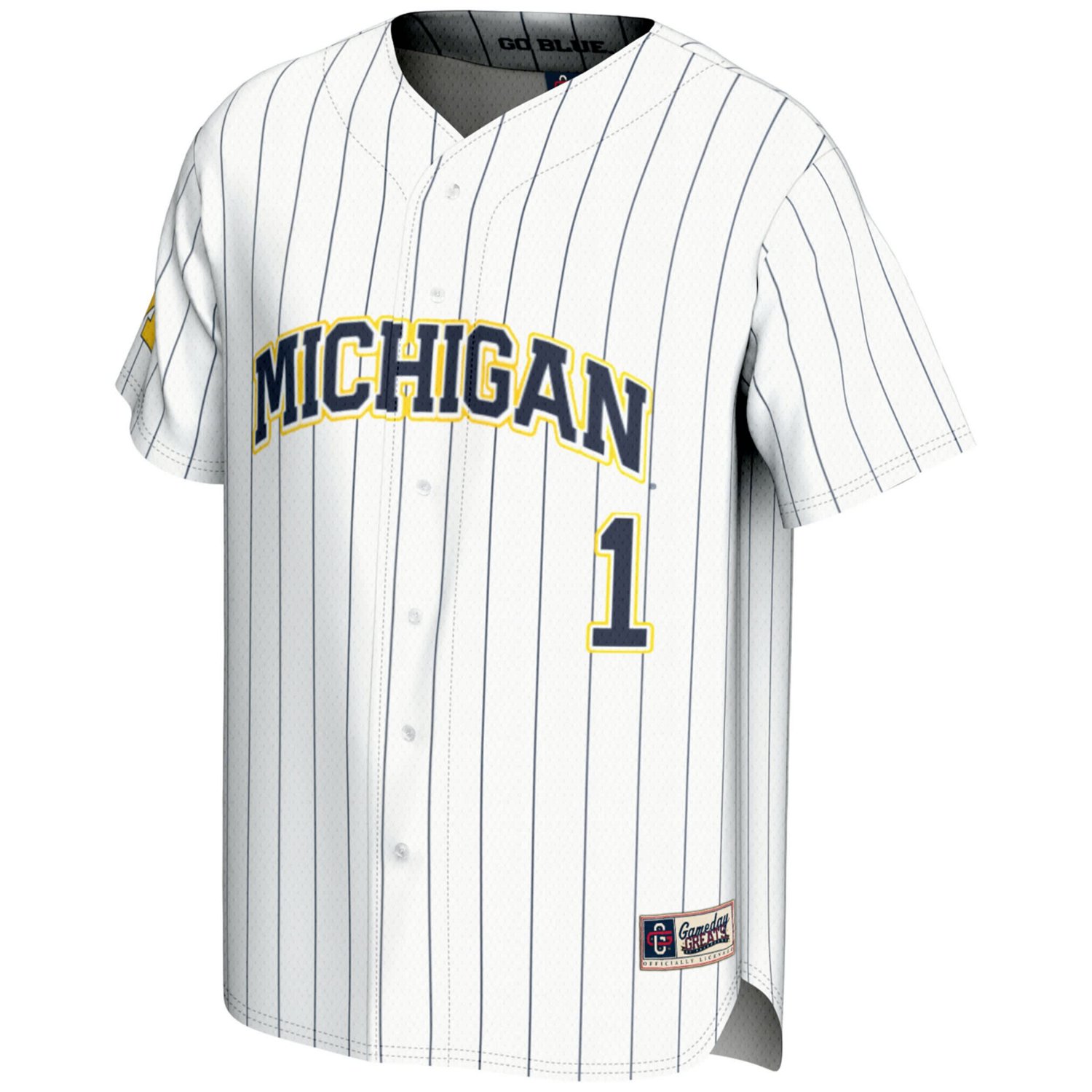 GameDay Greats 1 Michigan Wolverines Lightweight Baseball Fashion Jersey - view number 2