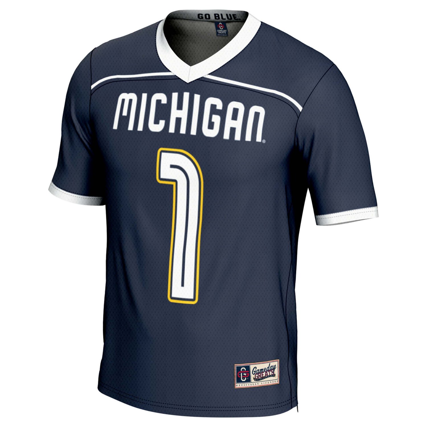 GameDay Greats 1 Michigan Wolverines Lightweight Lacrosse Fashion Jersey - view number 2