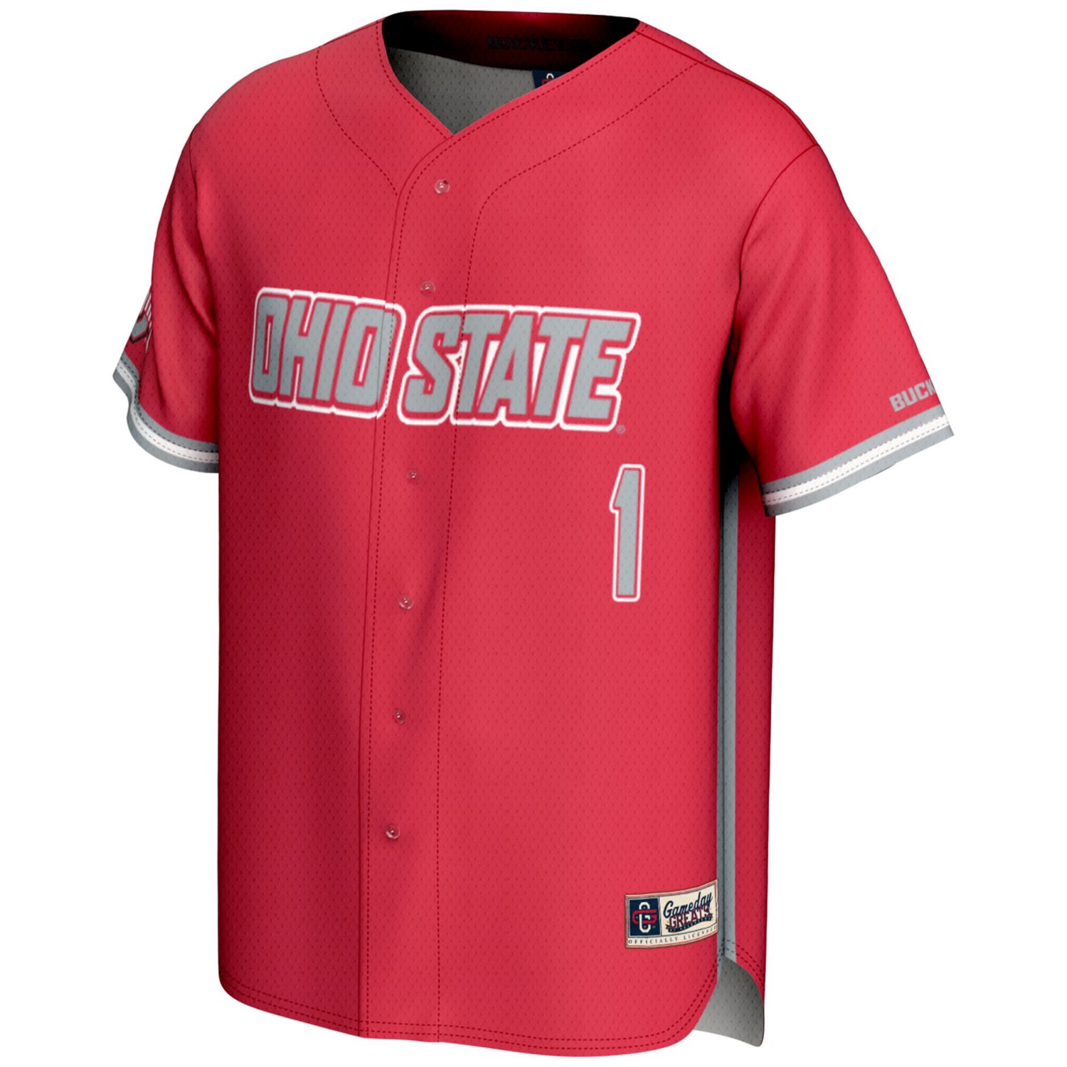 GameDay Greats 1 Ohio State Buckeyes Lightweight Baseball Jersey - view number 2