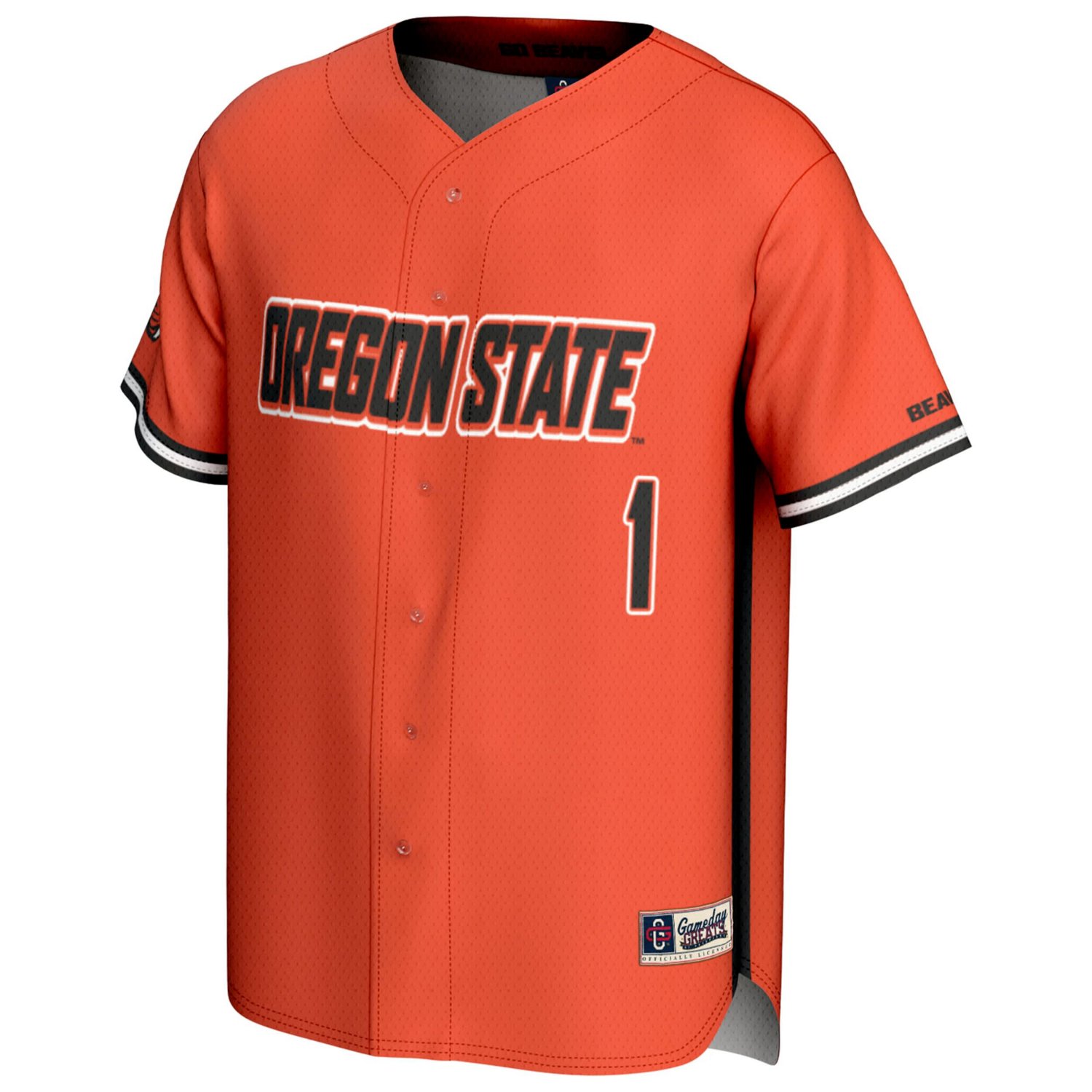 GameDay Greats 1 Oregon State Beavers Lightweight Baseball Fashion Jersey - view number 2