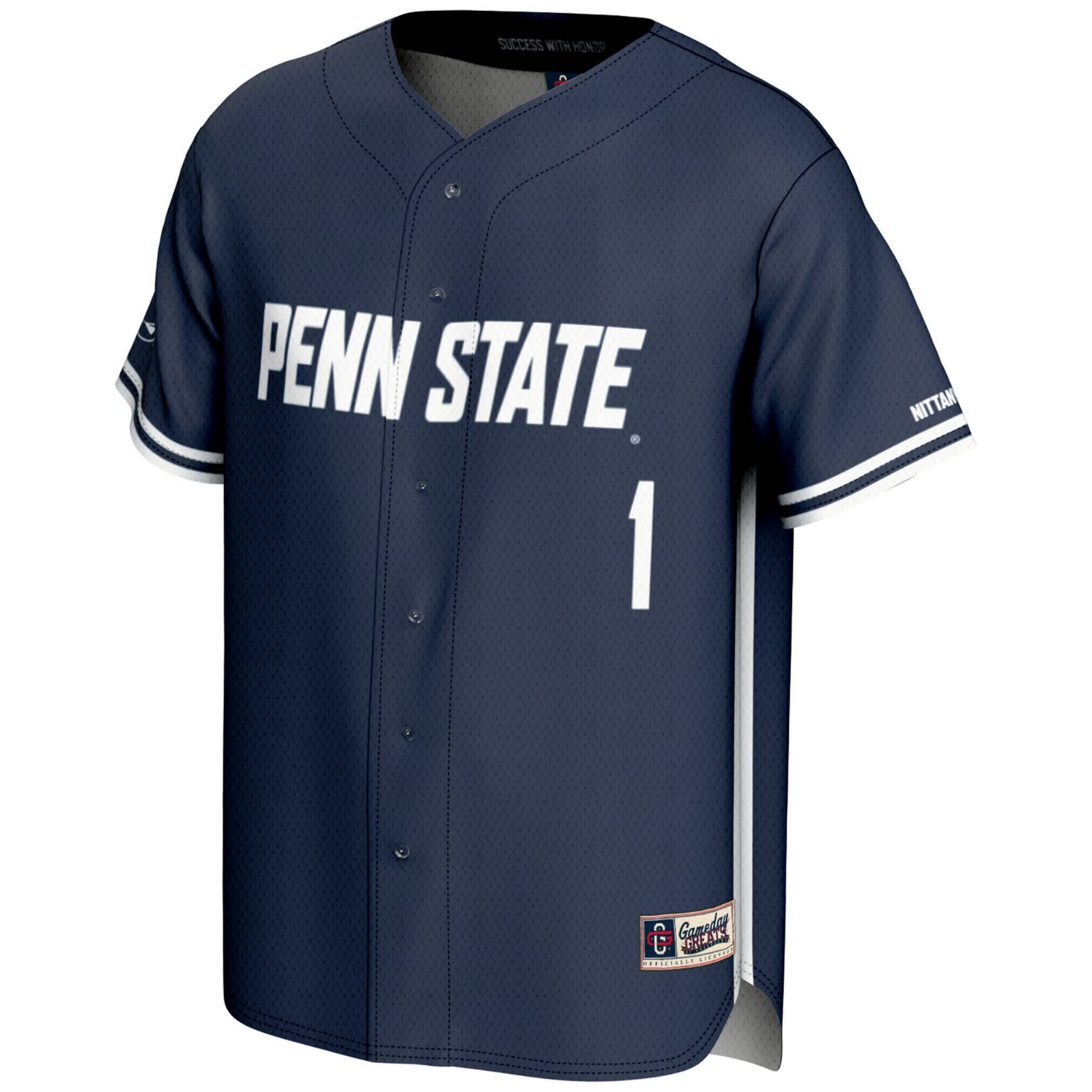 GameDay Greats 1 Penn State Nittany Lions Lightweight Baseball Fashion Jersey - view number 2