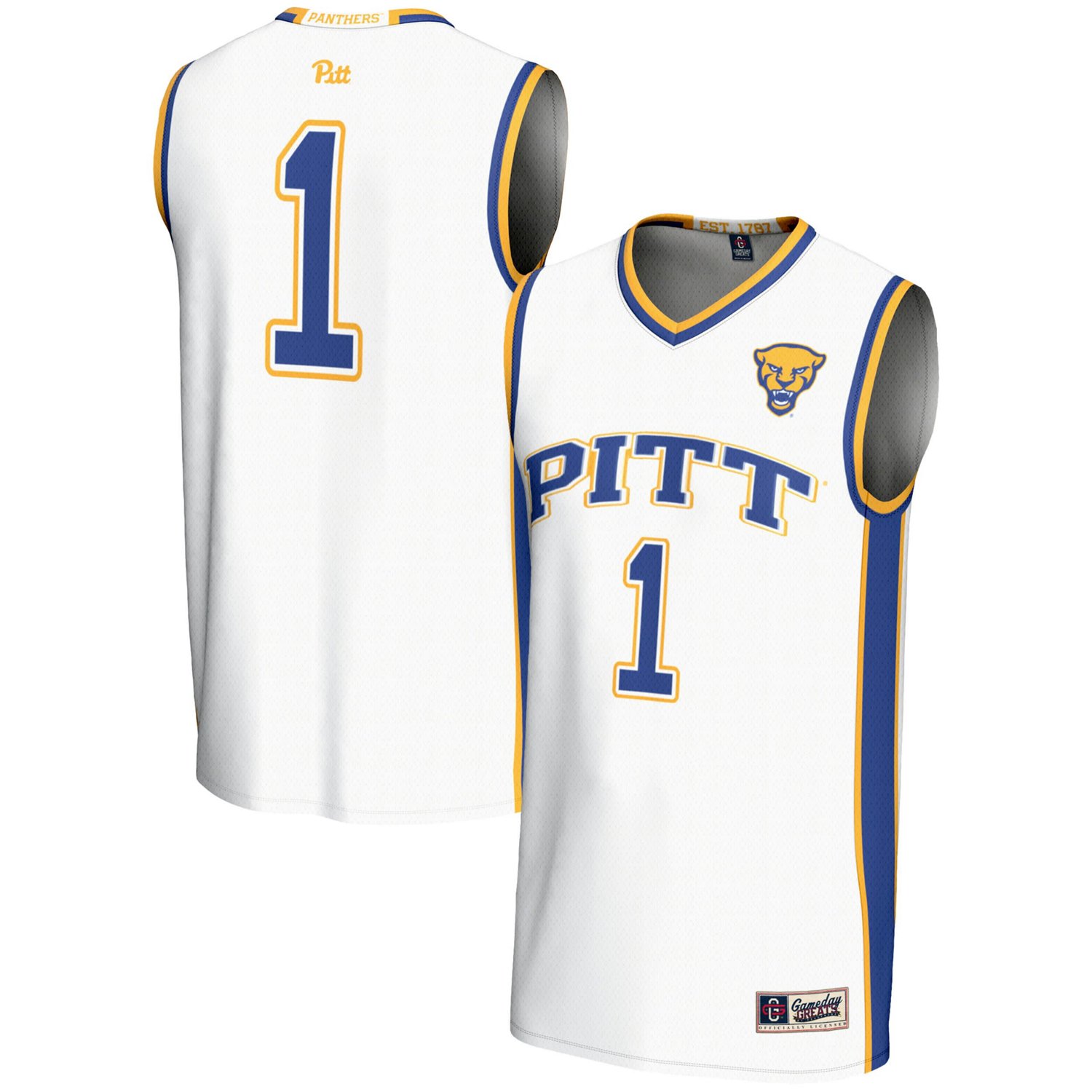 GameDay Greats 1 Pitt Panthers Lightweight Basketball Jersey