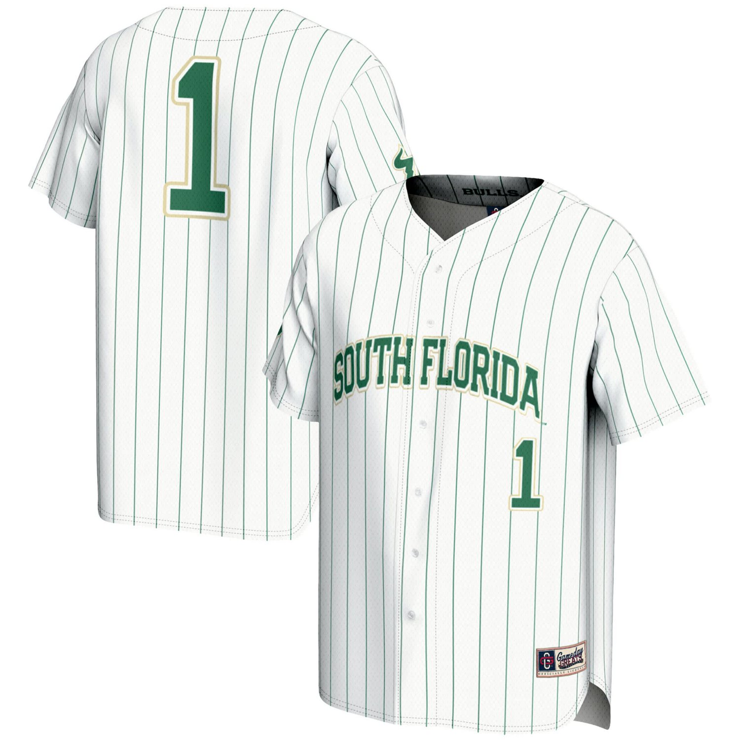 GameDay Greats 1 South Florida Bulls Lightweight Baseball Fashion Jersey