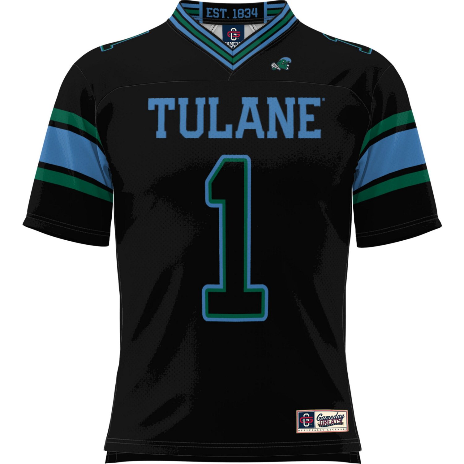 GameDay Greats 1 Tulane Wave Football Jersey - view number 2