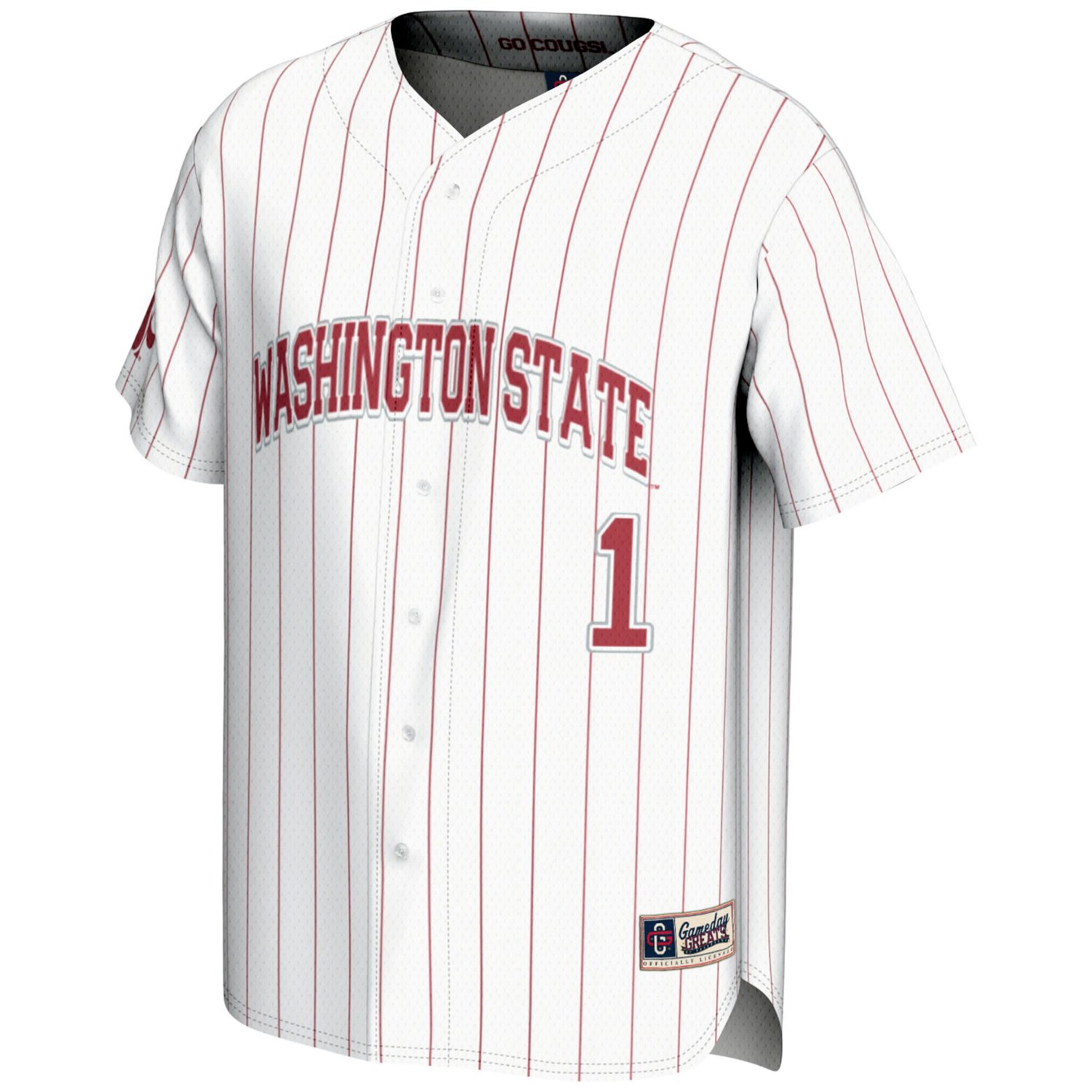 GameDay Greats 1 Washington State Cougars Lightweight Baseball Jersey - view number 2
