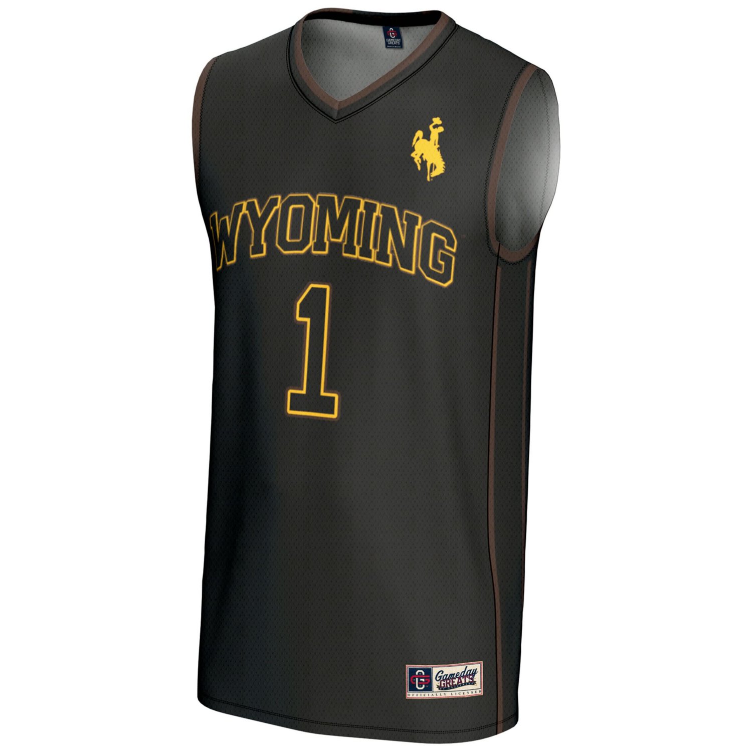 GameDay Greats 1 Wyoming Cowboys Lightweight Basketball Jersey - view number 2
