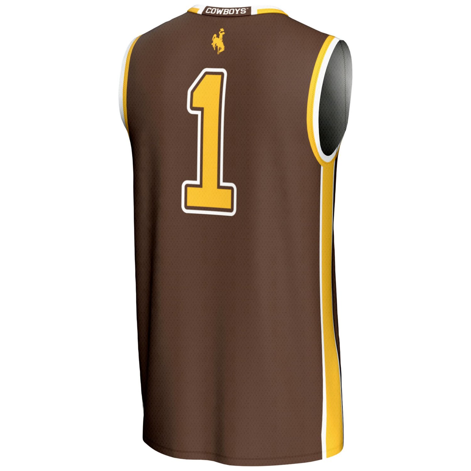 GameDay Greats 1 Wyoming Cowboys Lightweight Basketball Jersey - view number 3