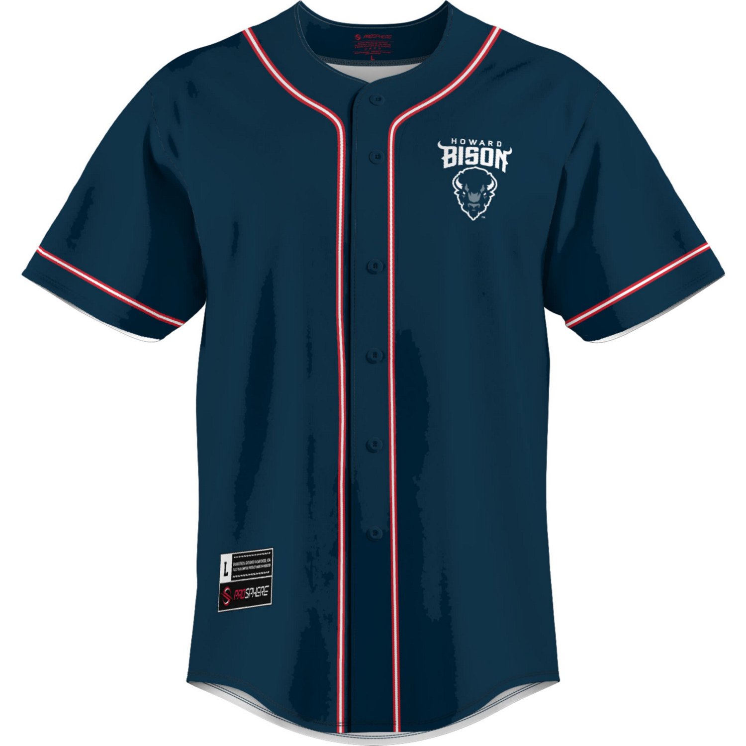 GameDay Greats Howard Bison Lightweight Baseball Jersey - view number 2