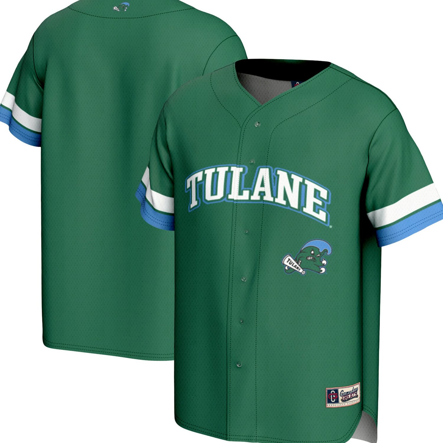 GameDay Greats Tulane Wave Spirit Baseball Jersey - view number 1