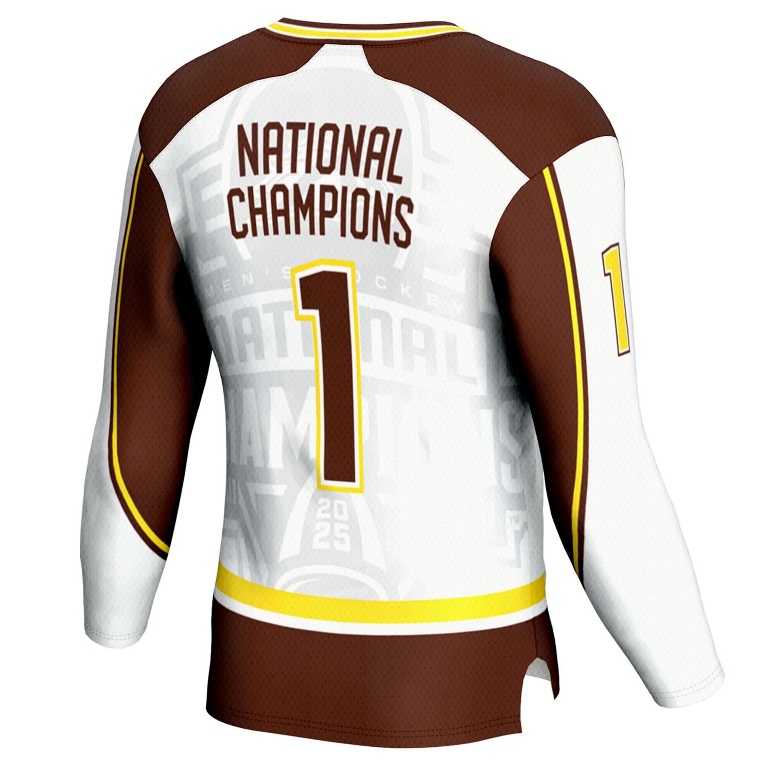 GameDay Greats Western Michigan Broncos 2025 NCAA Frozen Four Men's Ice Hockey National Champions Commemorative Fashion Jersey - view number 3