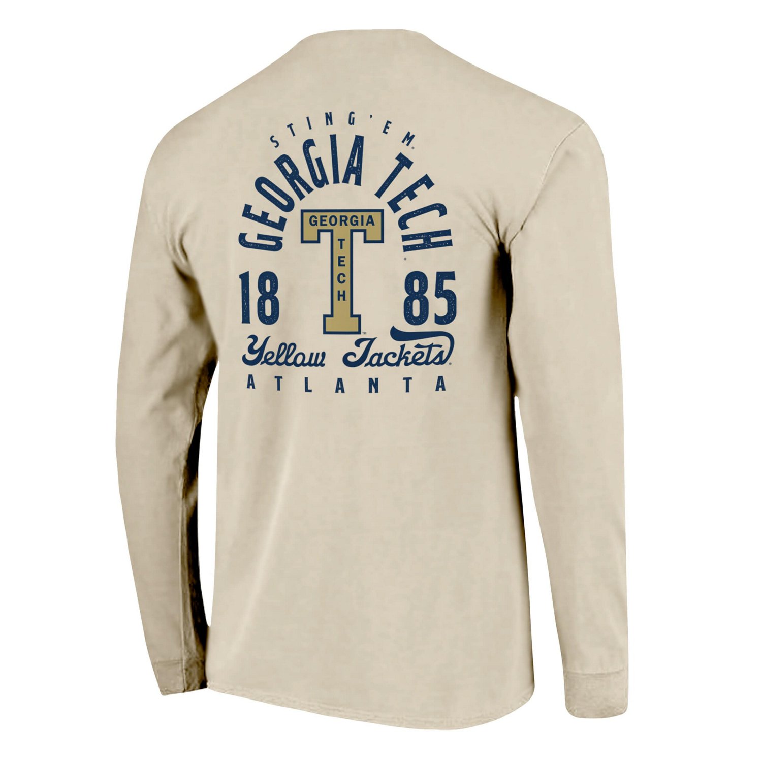 Georgia Tech Yellow Jackets Comfort Colors Mascot Overlay Long Sleeve T-Shirt - view number 3