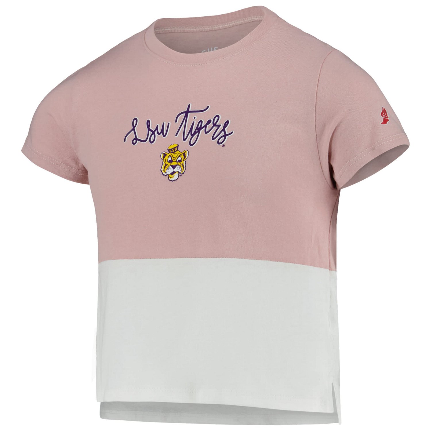 Girls Youth League Collegiate Wear /White LSU Tigers Colorblocked T-Shirt - view number 2