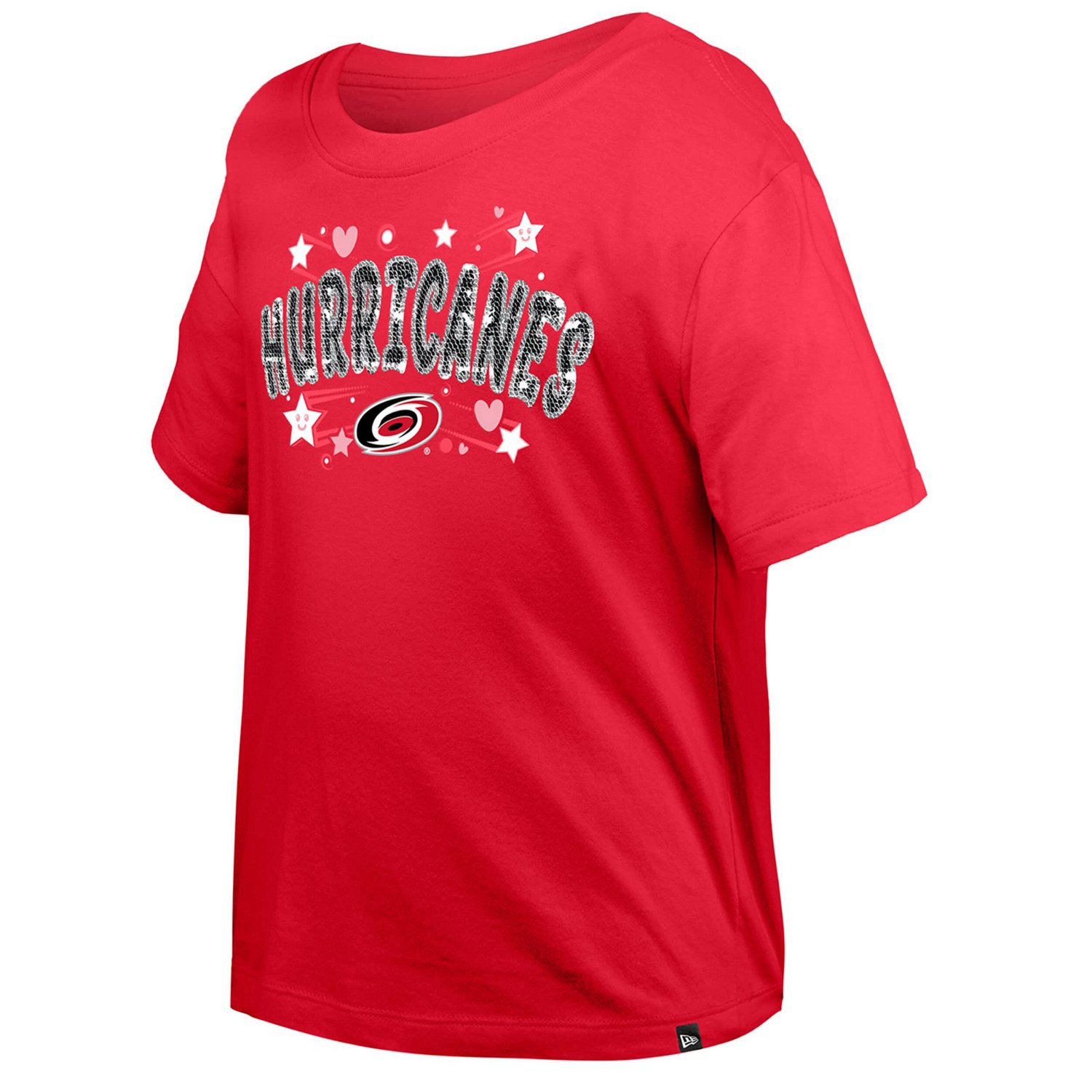Girl's Youth New Era Carolina Hurricanes Flip Sequin T-Shirt - view number 2