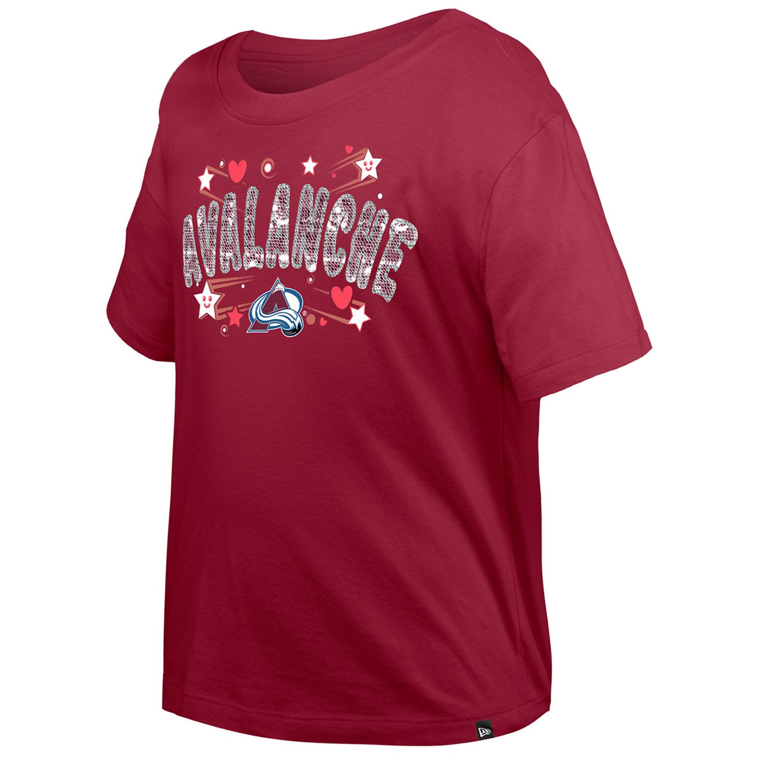 Girl's Youth New Era Dark Colorado Avalanche Flip Sequin T-Shirt - view number 2