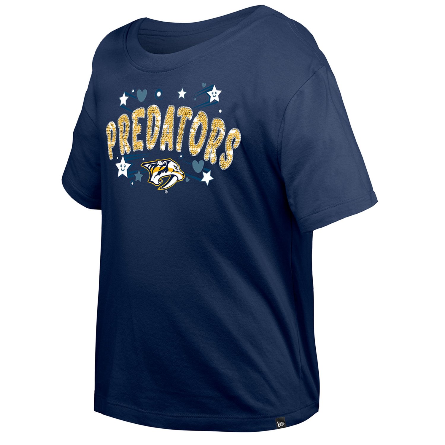 Girl's Youth New Era Nashville Predators Flip Sequin T-Shirt - view number 2