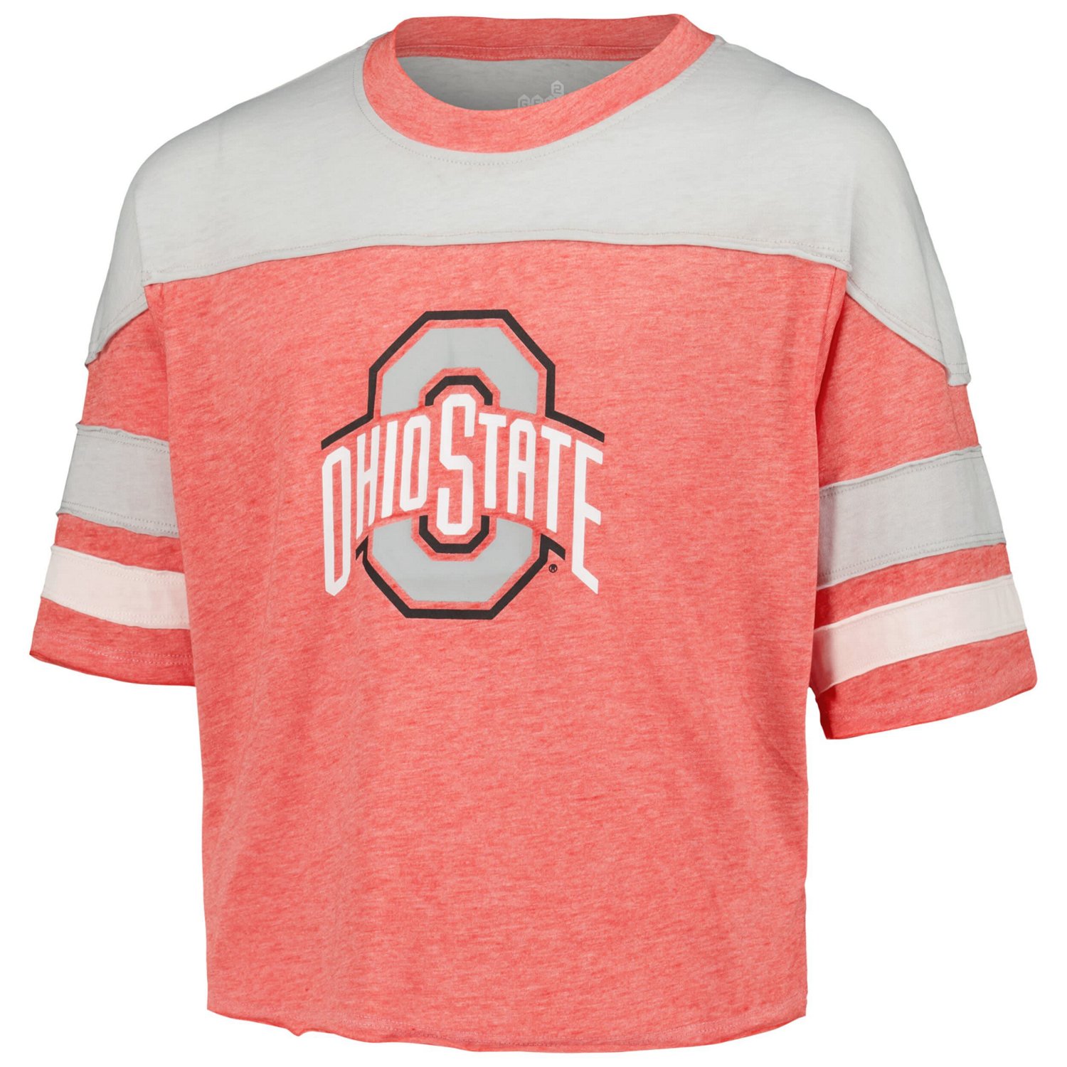 Girls Youth Ohio State Buckeyes Sunday Friday Sleeve Stripe Jersey T-Shirt - view number 2