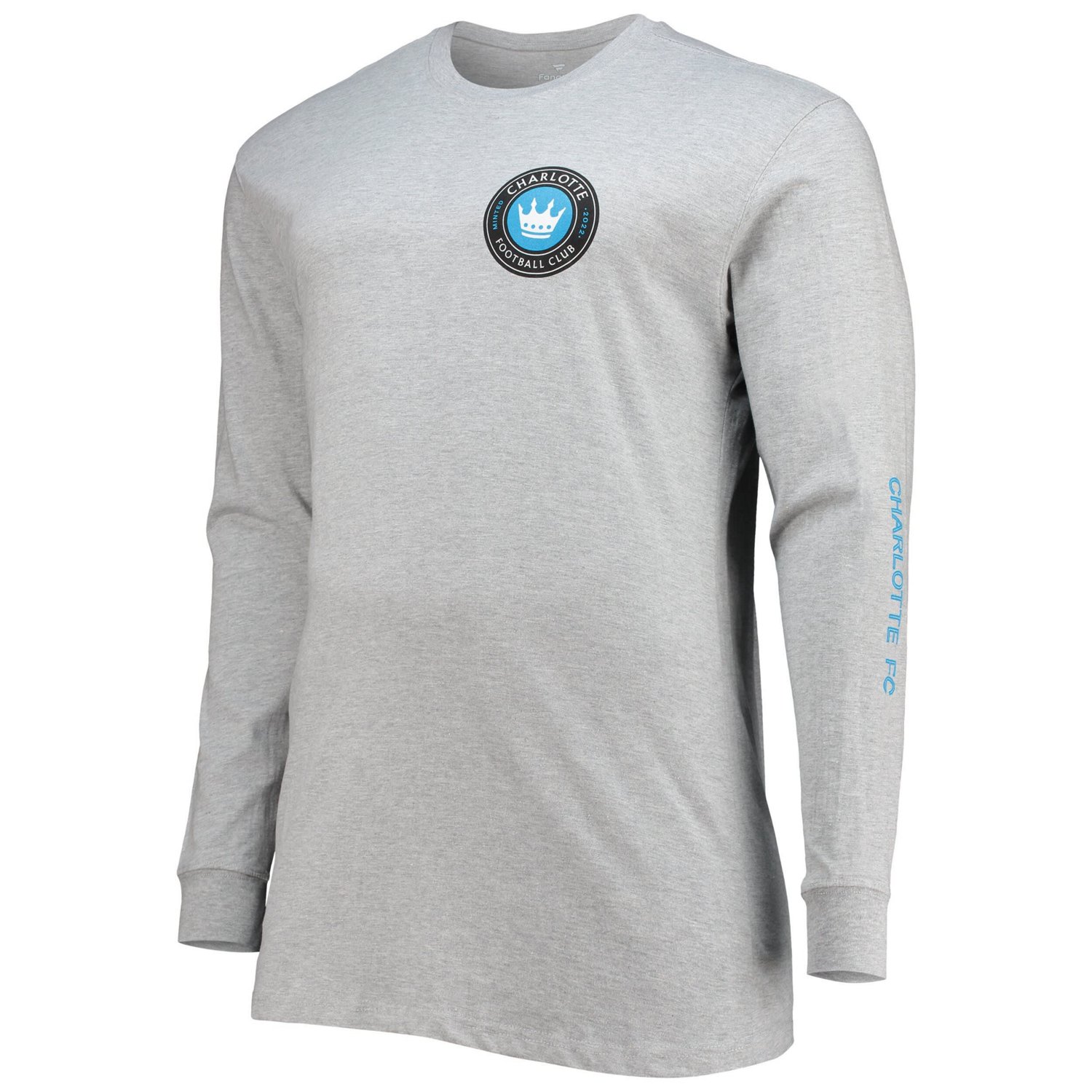 Heathered Gray Charlotte FC Big  Tall Combo Long Sleeve T-Shirt - view number 2
