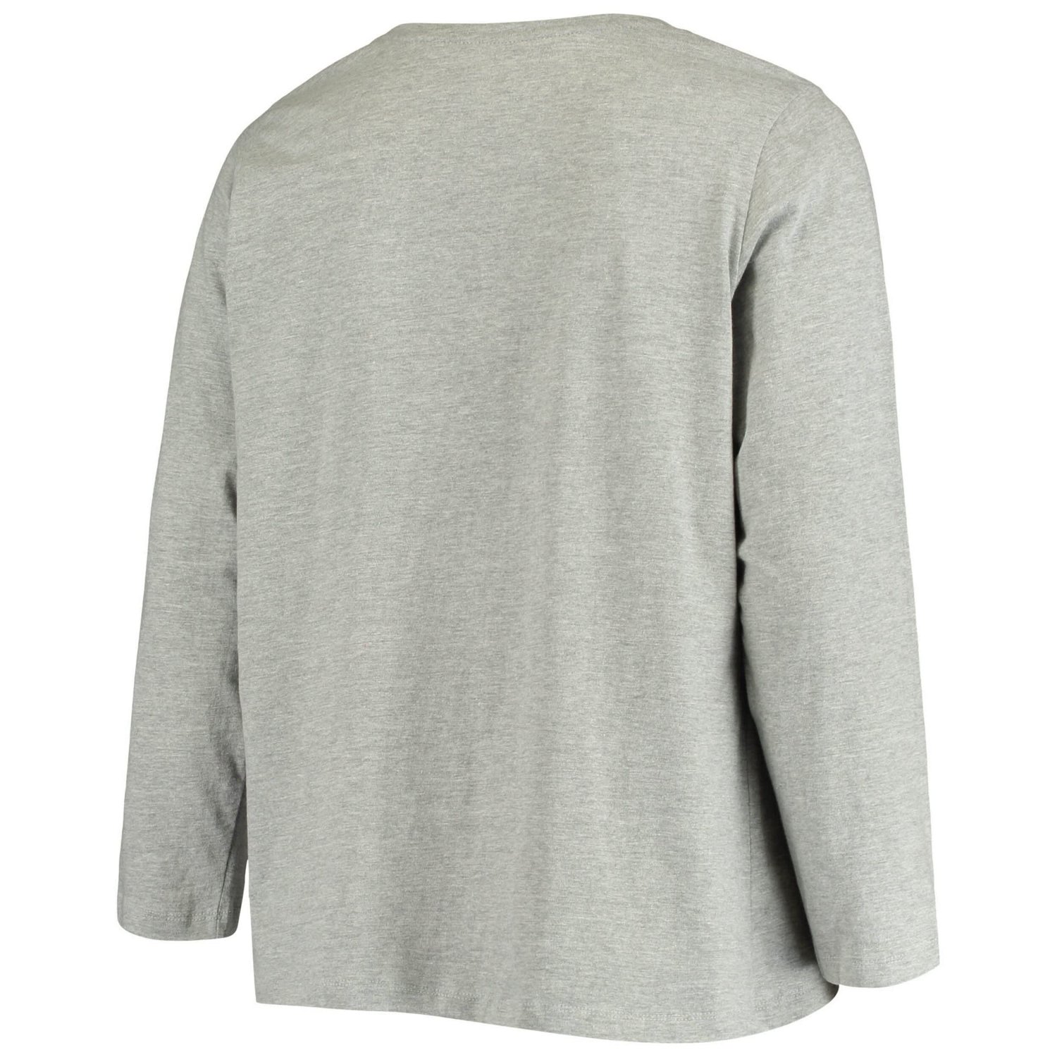 Heathered Gray Texas Longhorns Plus Size Logo Long Sleeve T-Shirt - view number 3
