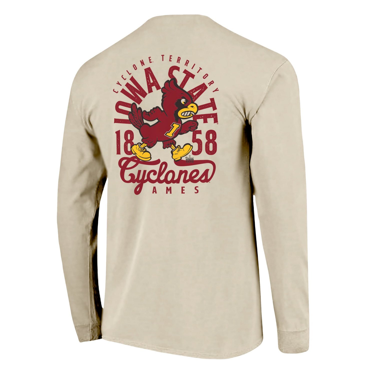 Iowa State Cyclones Comfort Colors Mascot Overlay Long Sleeve T-Shirt - view number 3