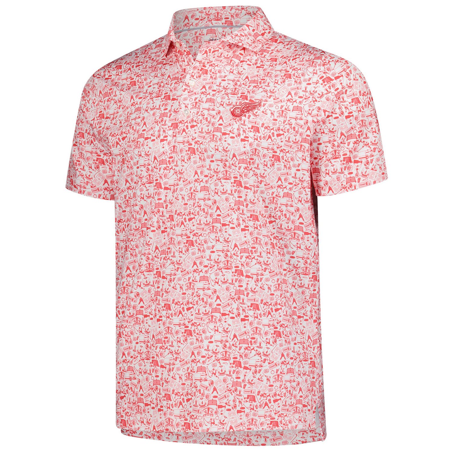 johnnie-O White Detroit Wings Slapshot Polo - view number 2