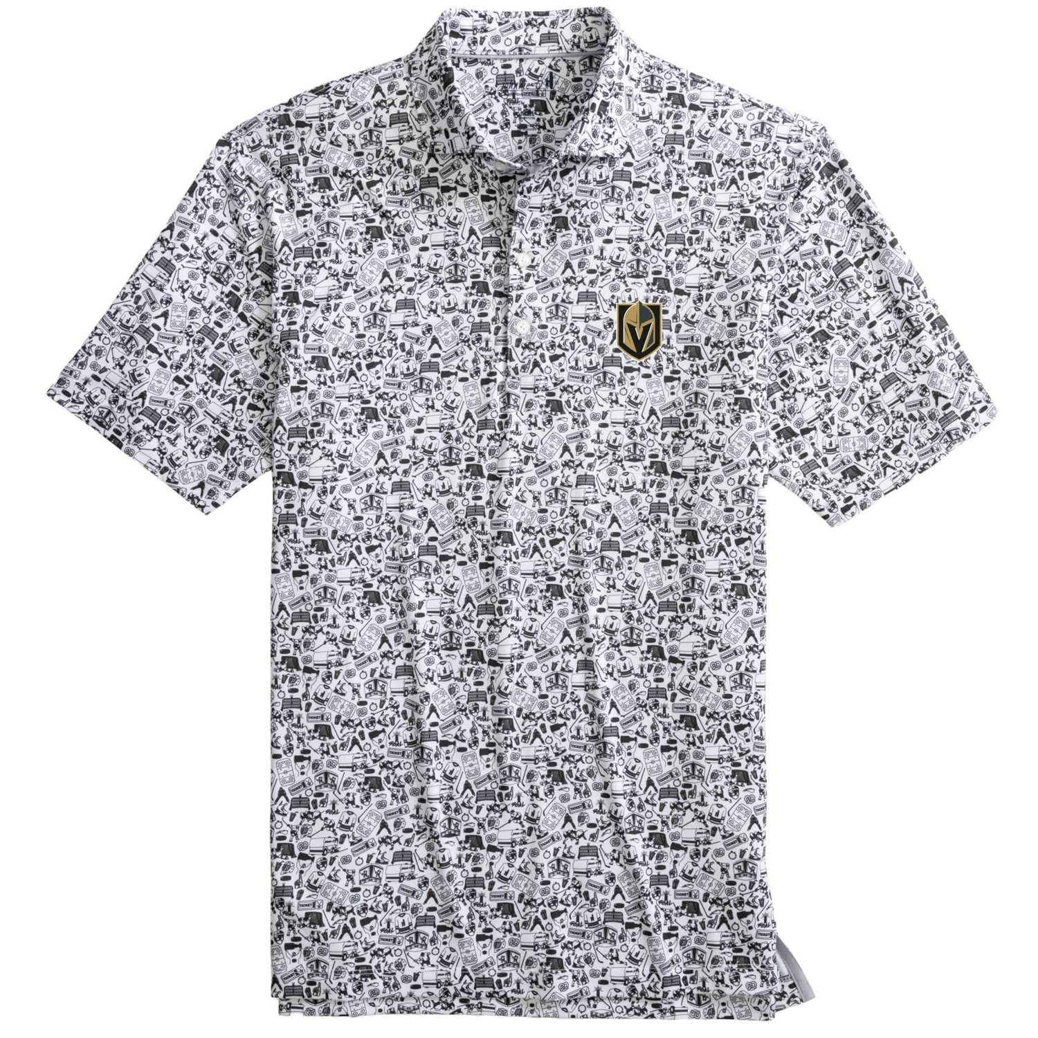 johnnie-O White Vegas Golden Knights Slapshot Polo - view number 2