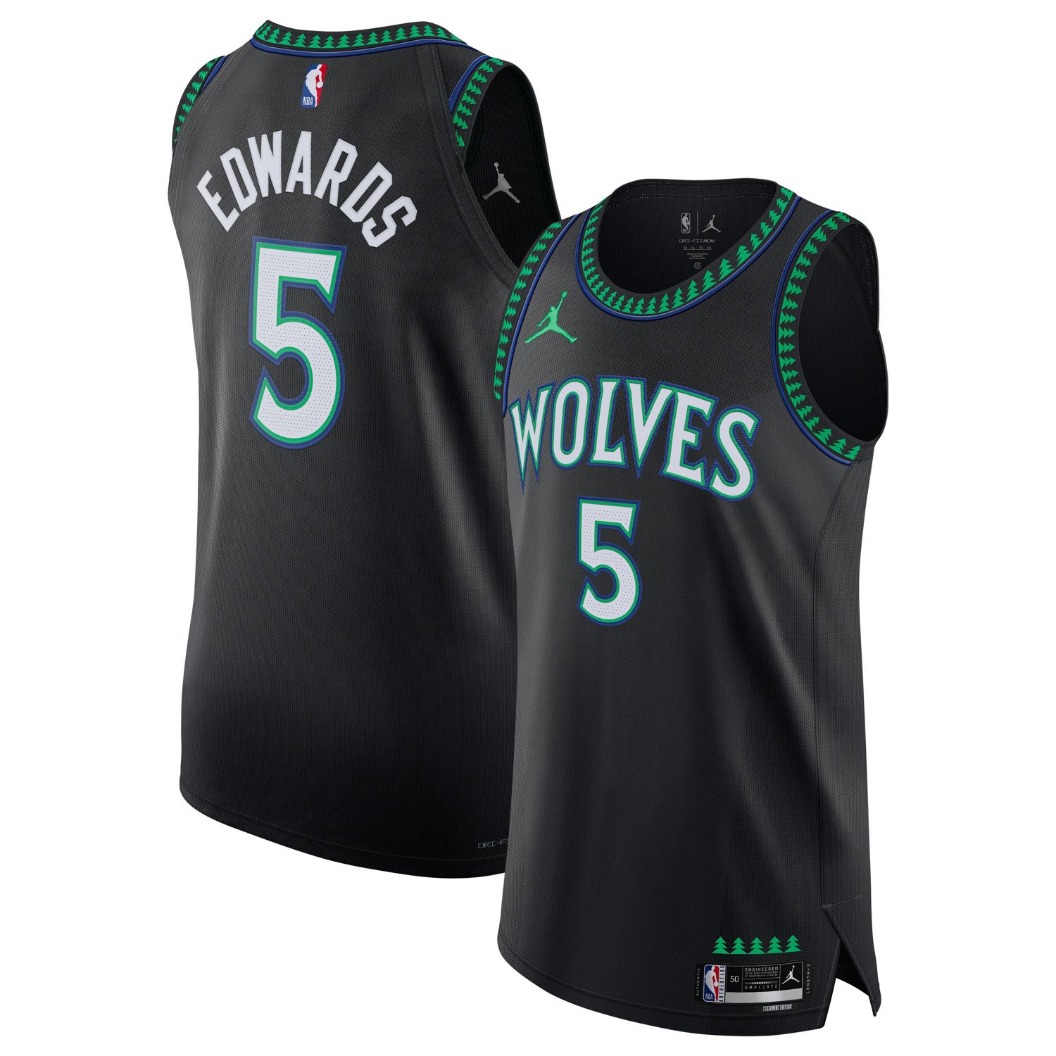 Jordan Brand Anthony Edwards Minnesota Timberwolves Authentic Jersey - Statement Edition