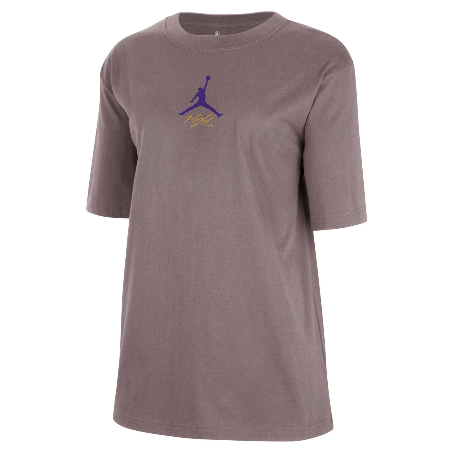 Jordan Brand Charcoal Los Angeles Lakers Courtside Statement Edition Boyfriend T-Shirt - view number 2