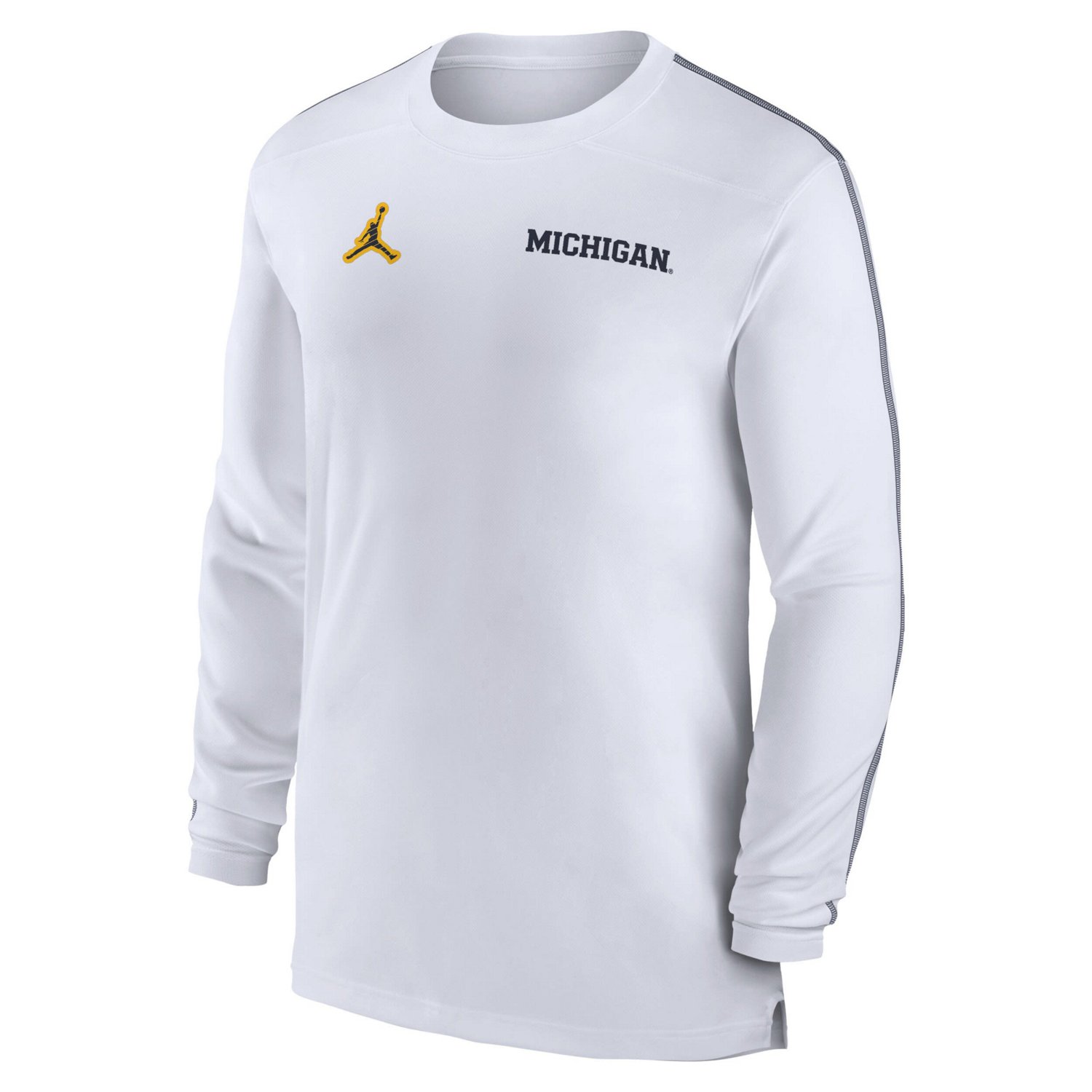 Jordan Brand Michigan Wolverines 2024 Sideline Coach UV Performance Long Sleeve T-Shirt - view number 2