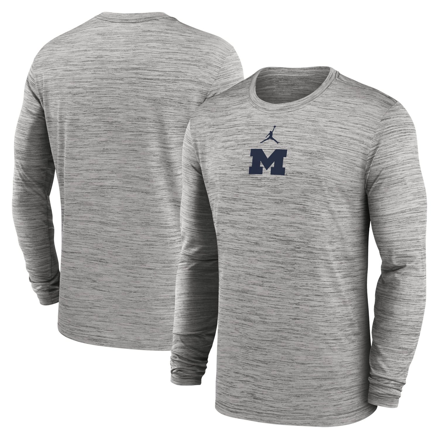 Jordan Brand Michigan Wolverines Sideline Velocity Performance Long Sleeve T-Shirt