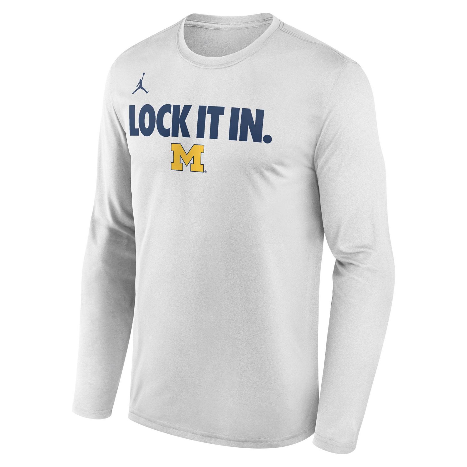 Jordan Brand Michigan Wolverines 2026 On-Court Bench Long Sleeve T-Shirt - view number 2