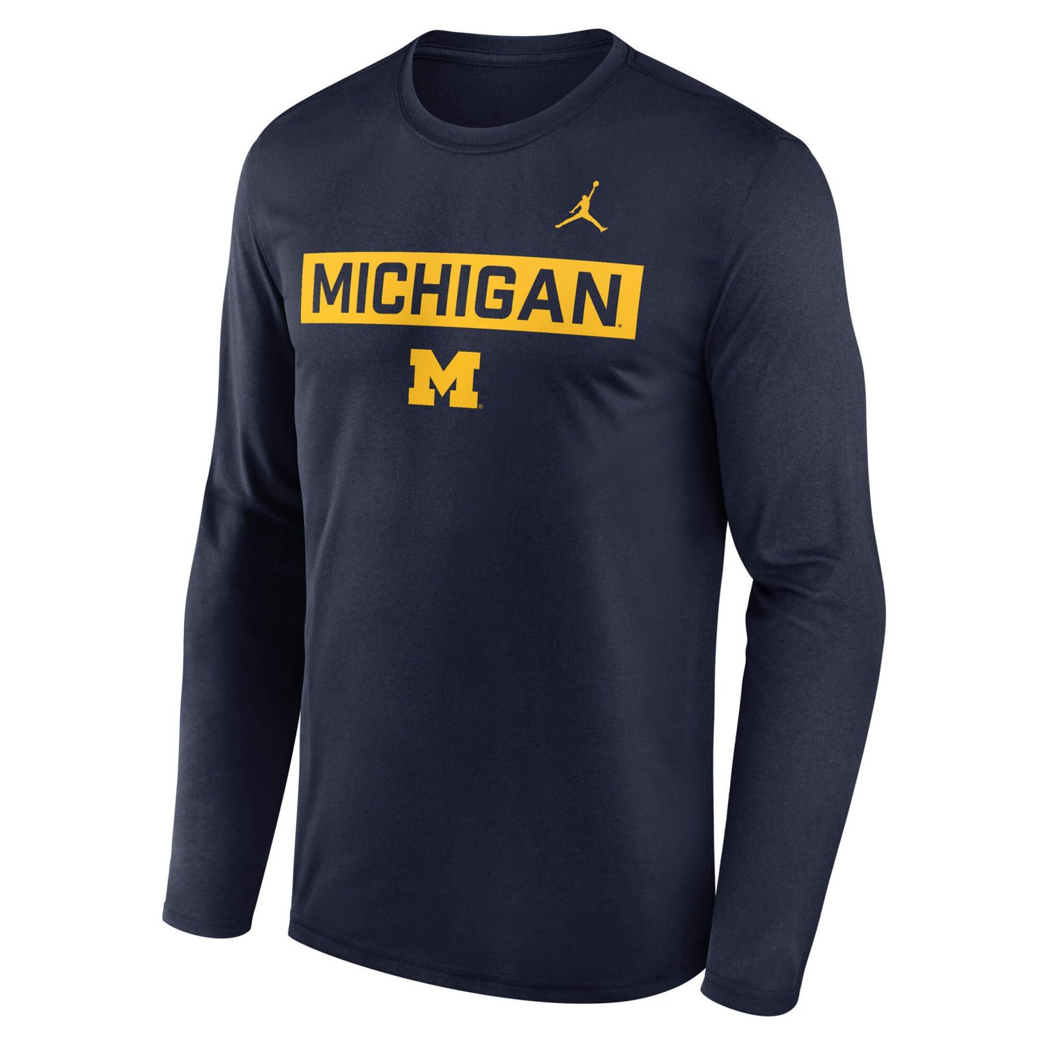 Jordan Brand Michigan Wolverines Primetime Campus 2-Hit Legend Dri-FIT Long Sleeve T-Shirt - view number 4
